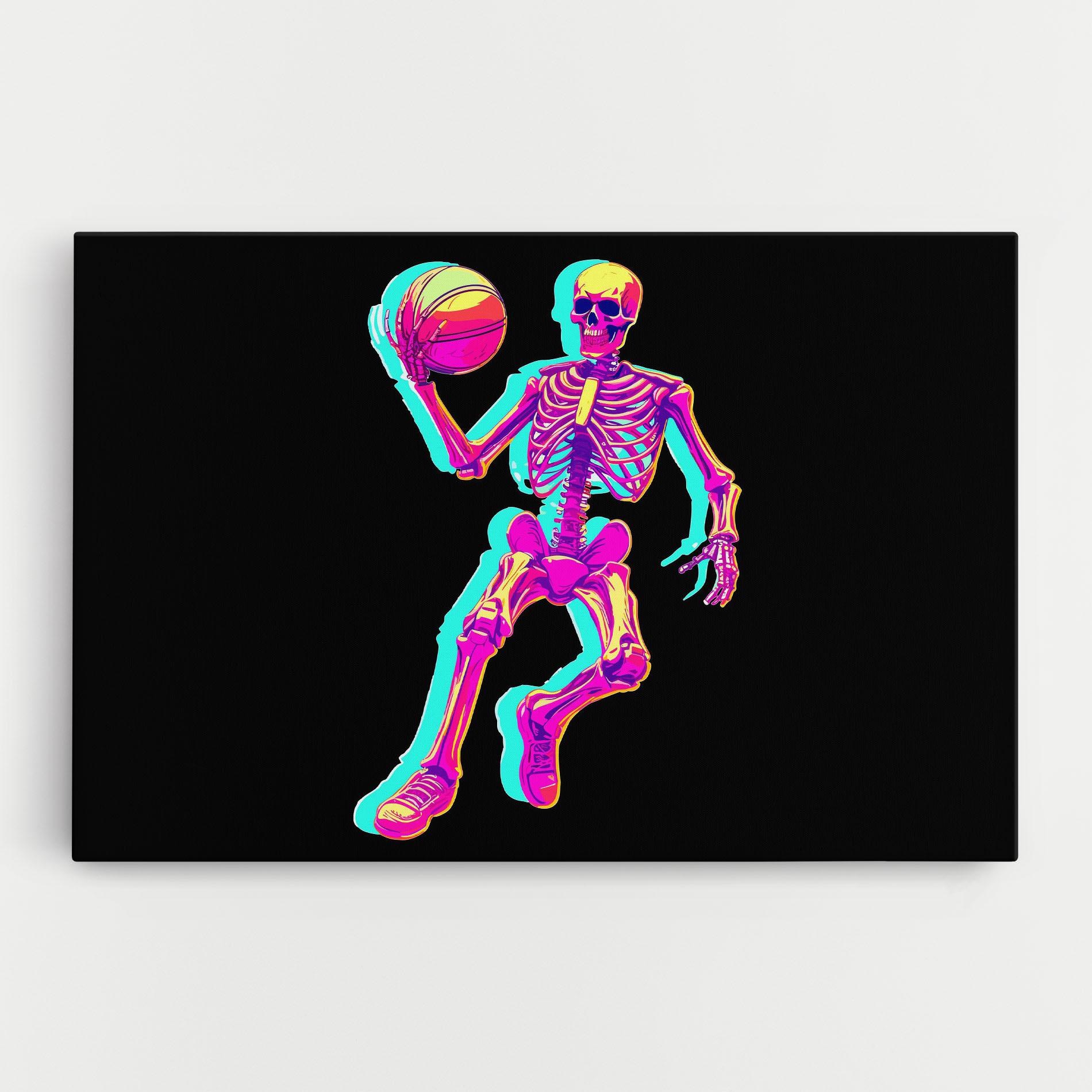 Tablou Canvas Skeleton Basketball mockup 0