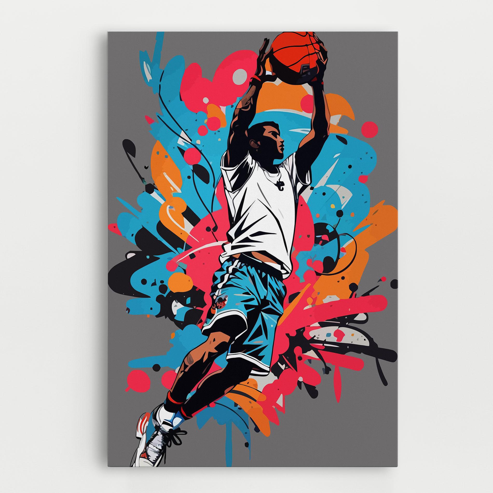 Tablou Canvas Blue Red Basket mockup 0