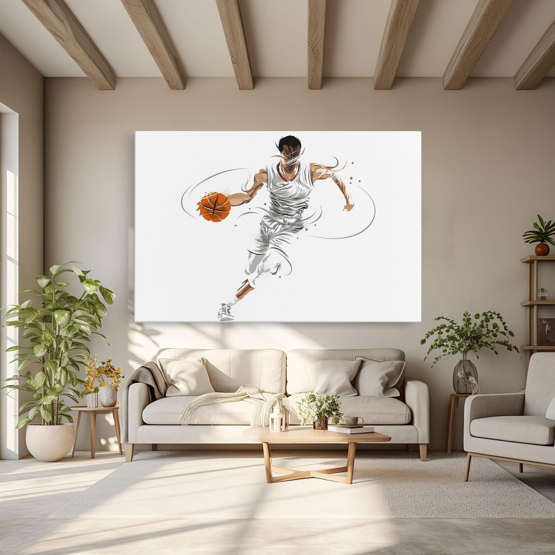 Tablou Canvas Dribbling Basketbal mockup 6
