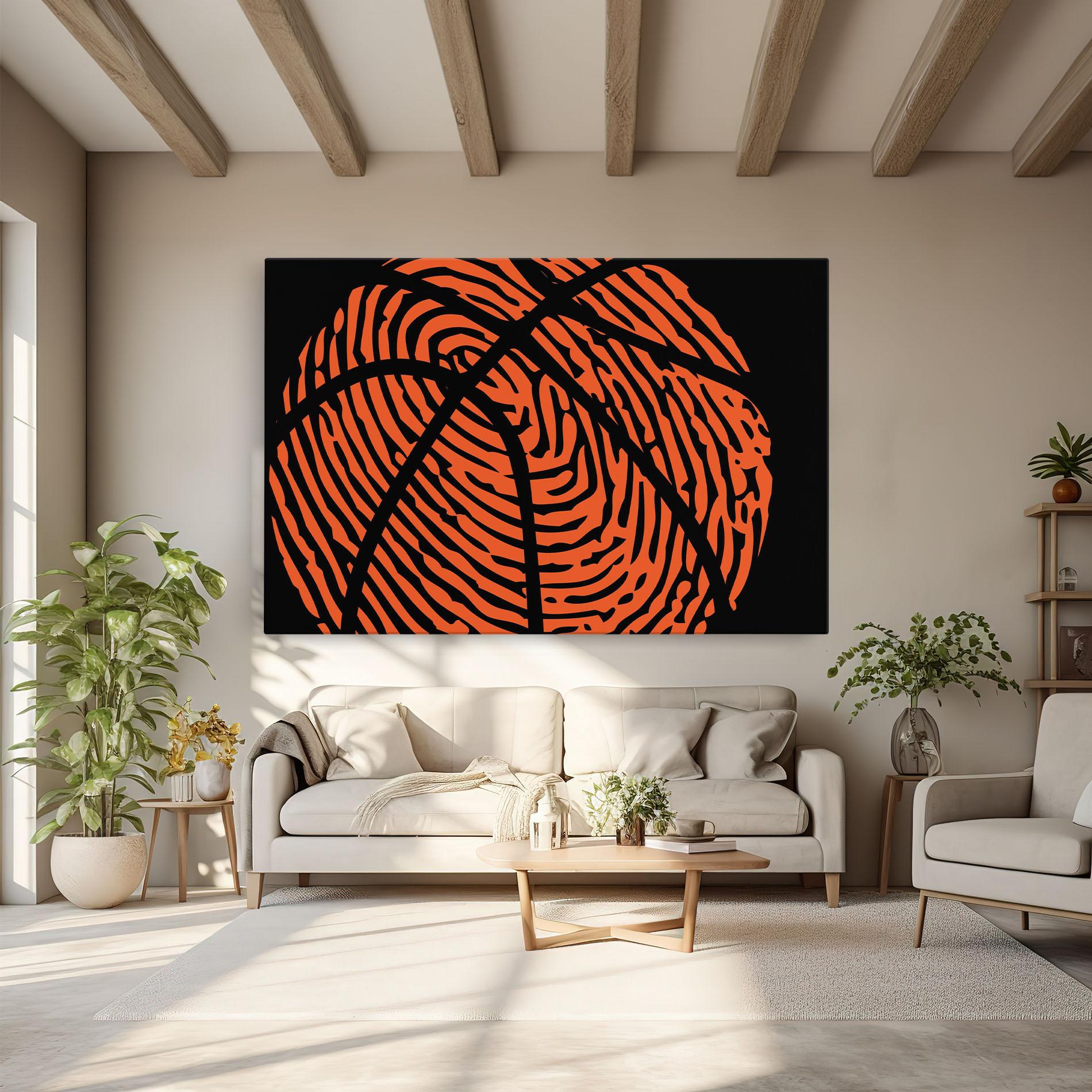 Tablou Canvas Fingerprint Basketball mockup 6