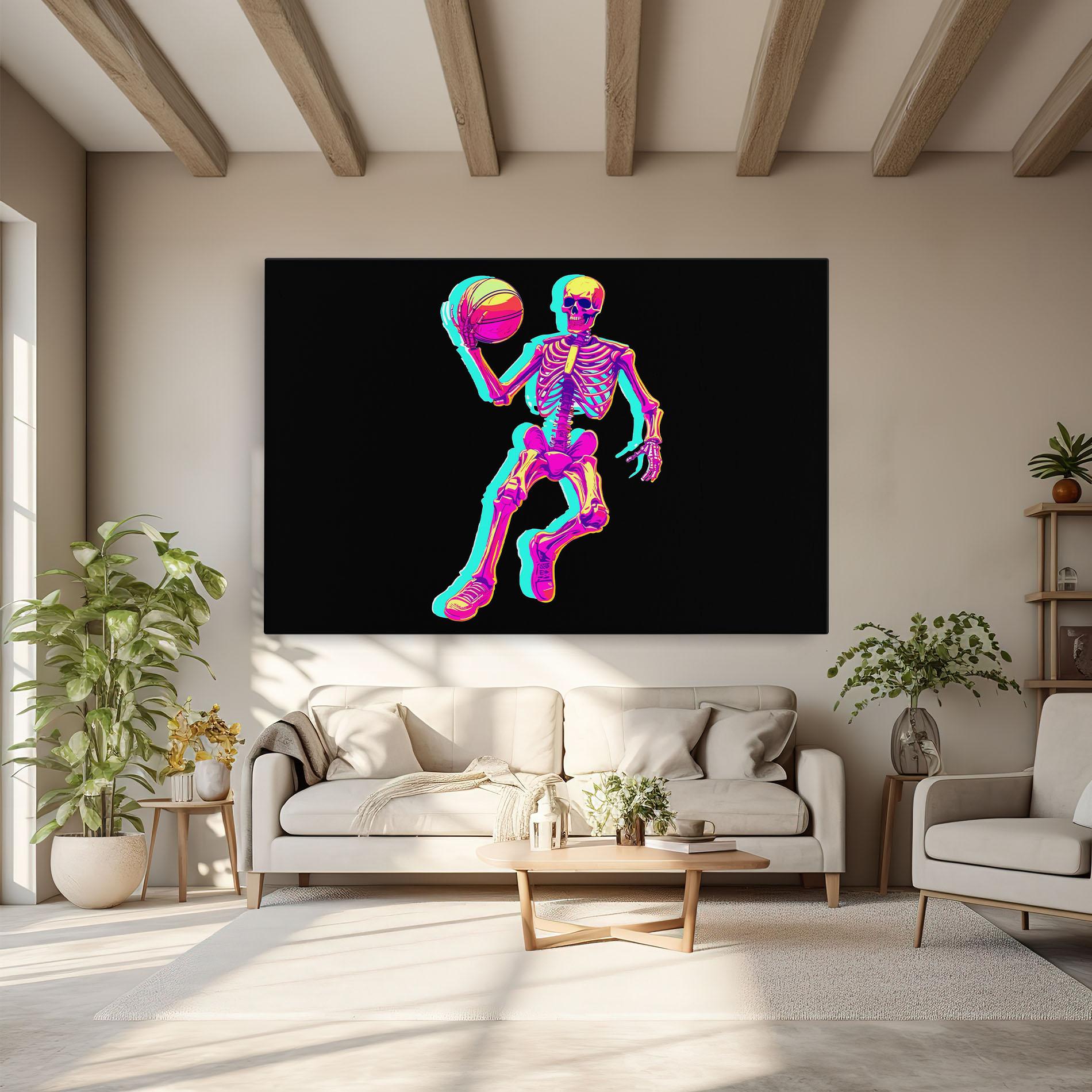 Tablou Canvas Skeleton Basketball mockup 6