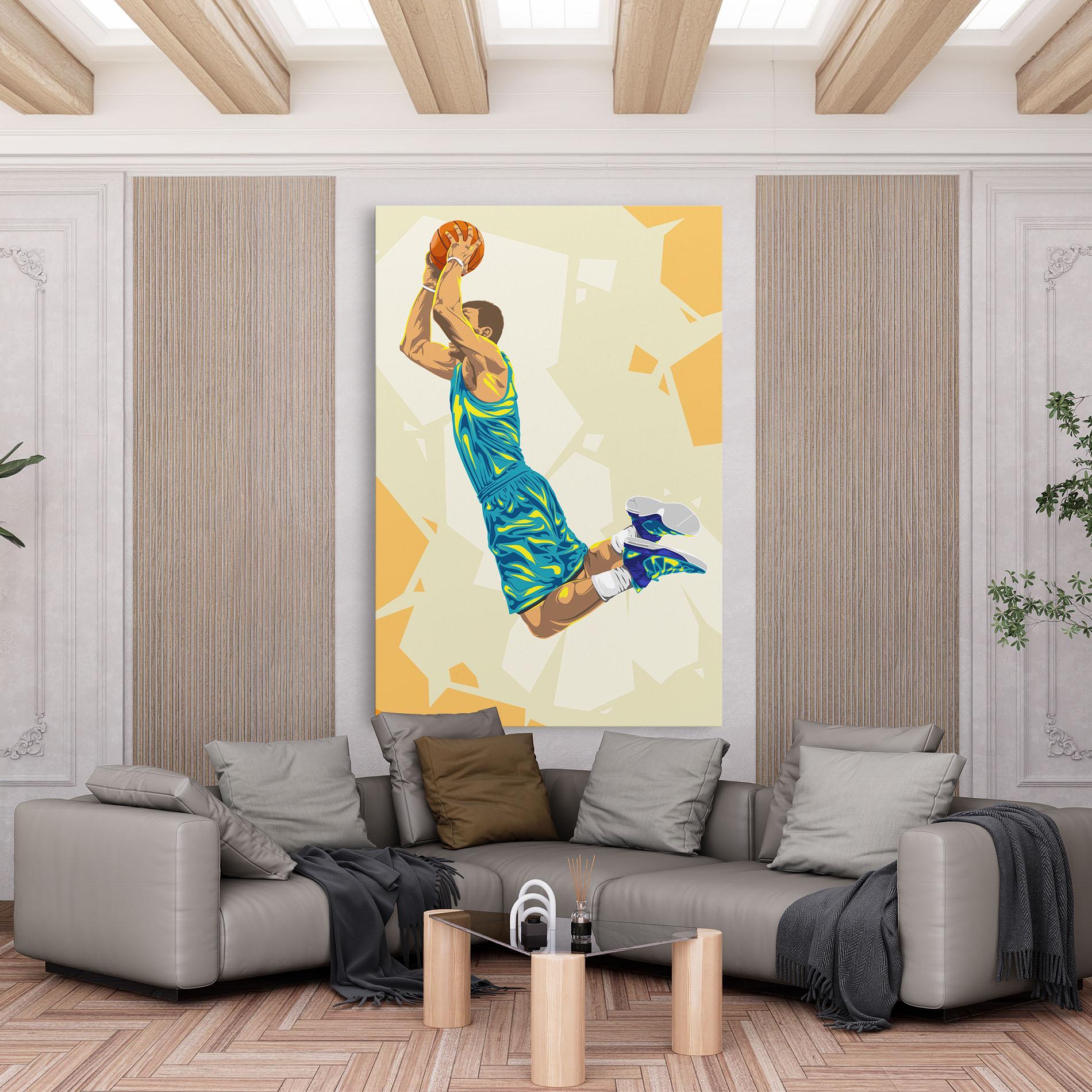 Tablou Canvas Basketball Dunk Pose mockup 6