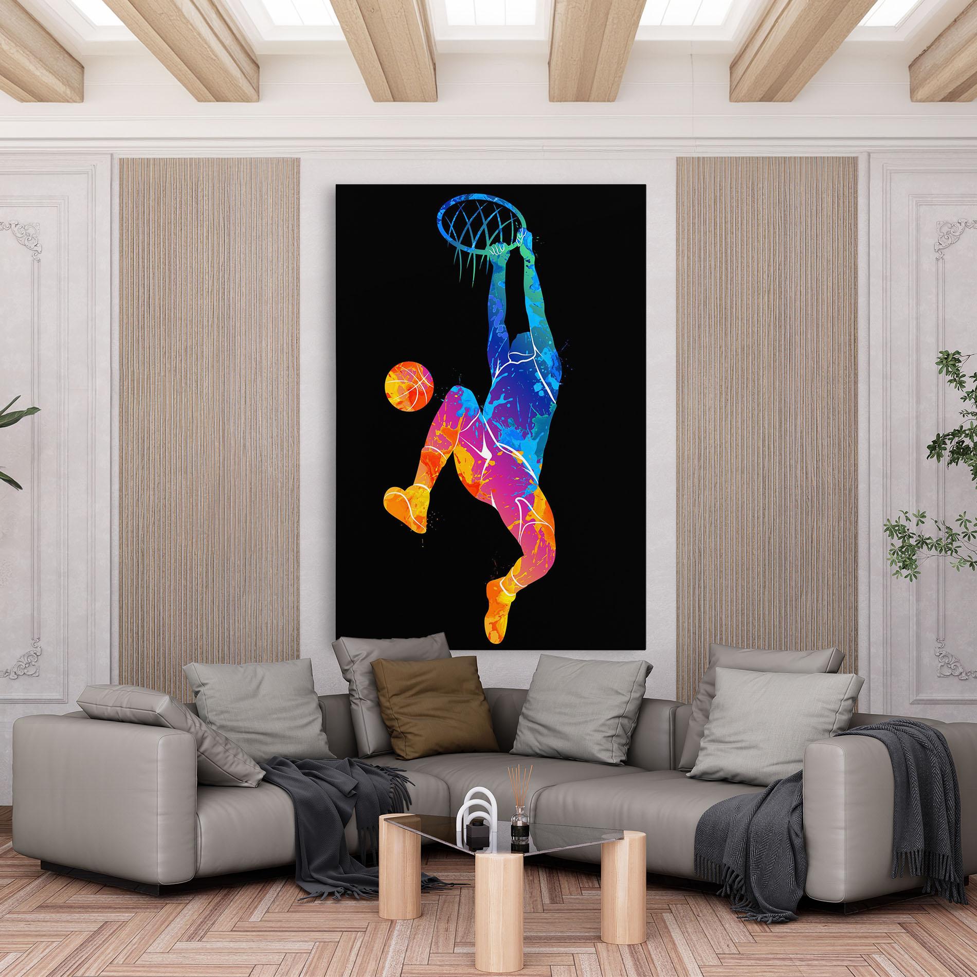 Tablou Canvas Blue Basket Hoop mockup 6