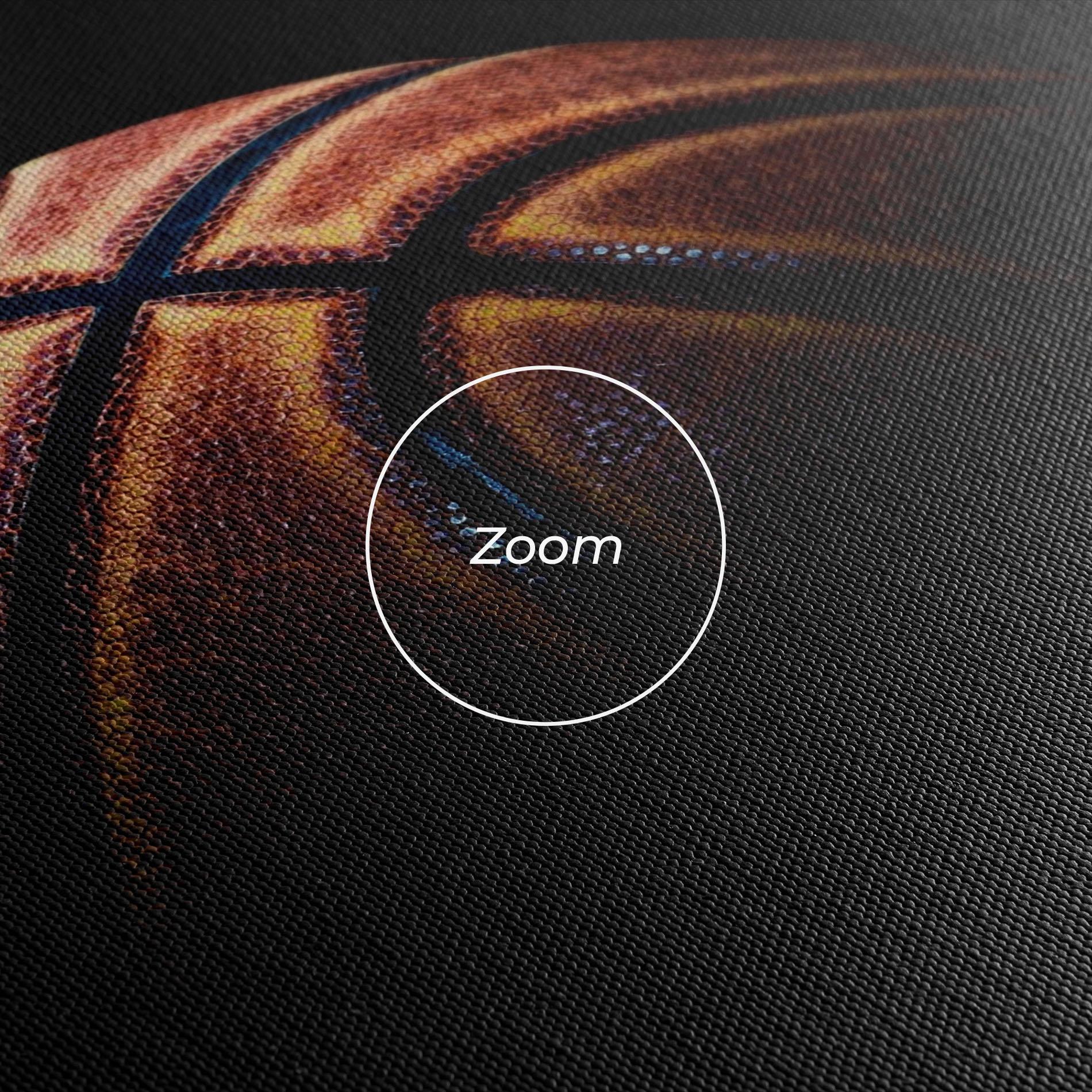Tablou Canvas Basketball Ball In Dark mockup 3