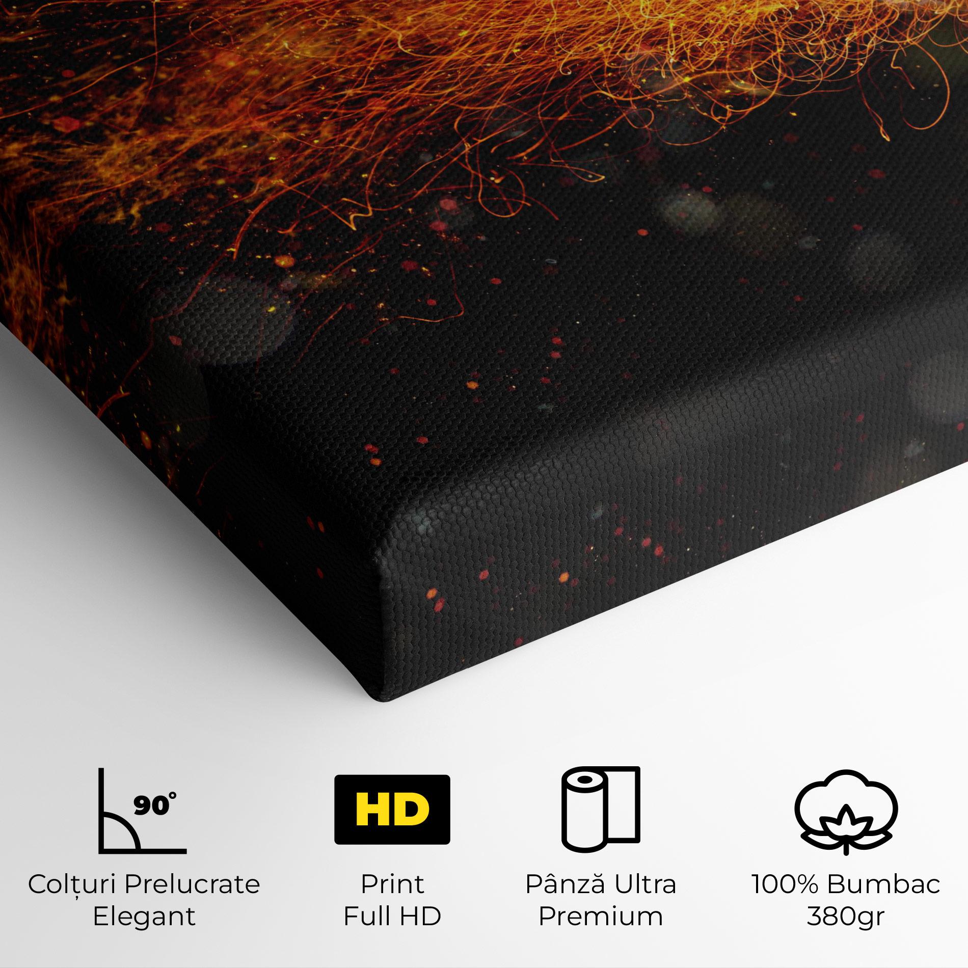 Tablou Canvas Basket Ball Flame mockup 4