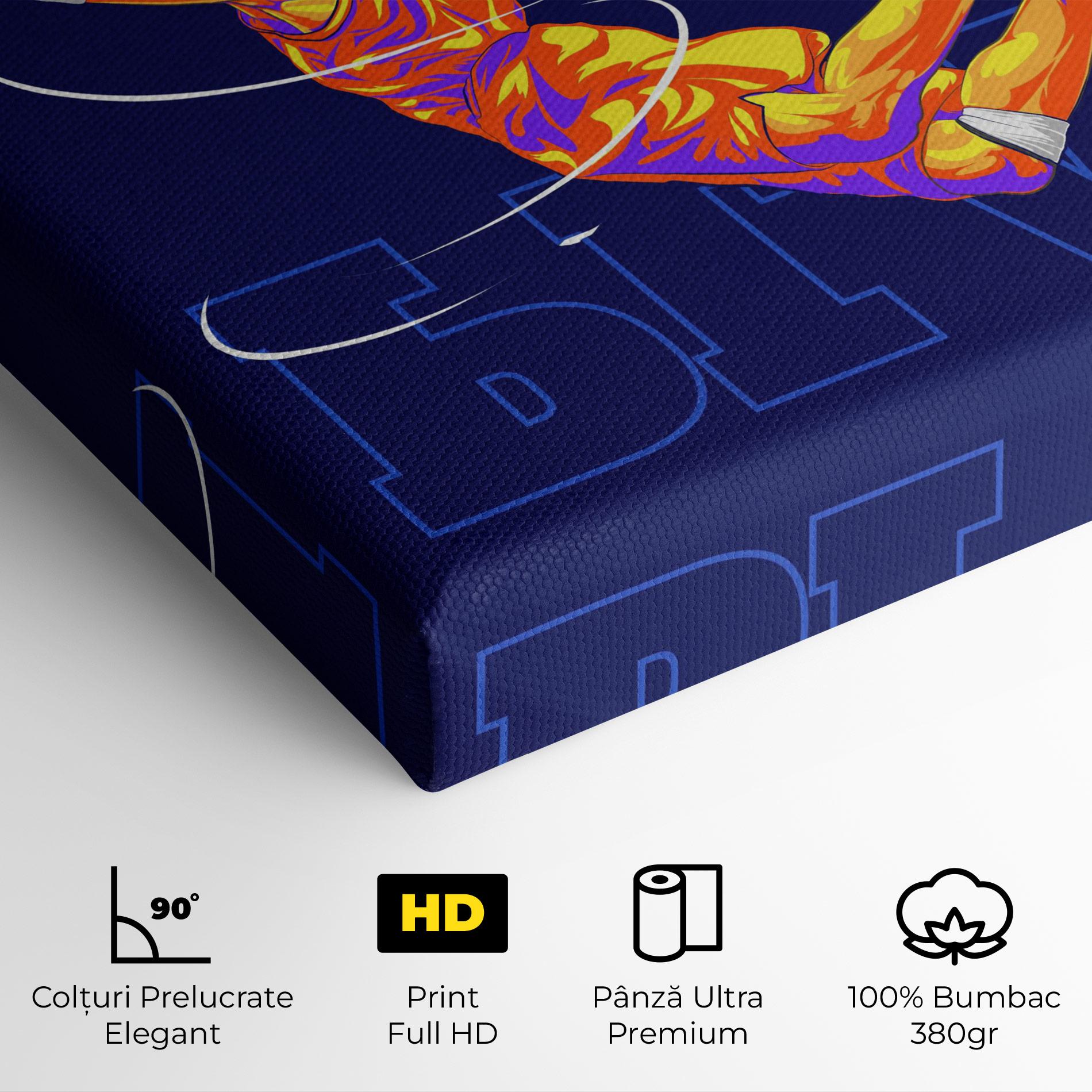 Tablou Canvas Basketball Blue mockup 4