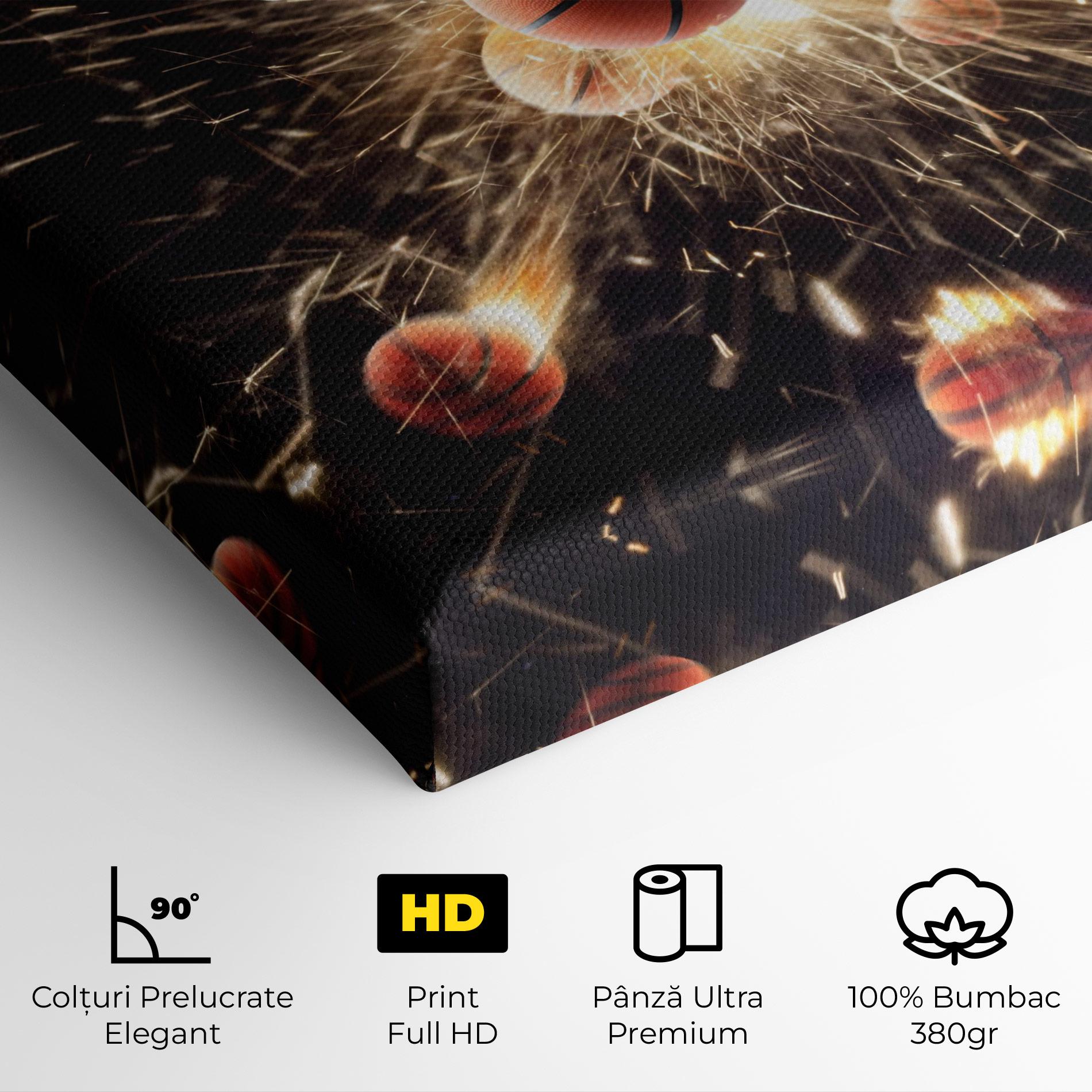 Tablou Canvas Basketball Explosion mockup 4