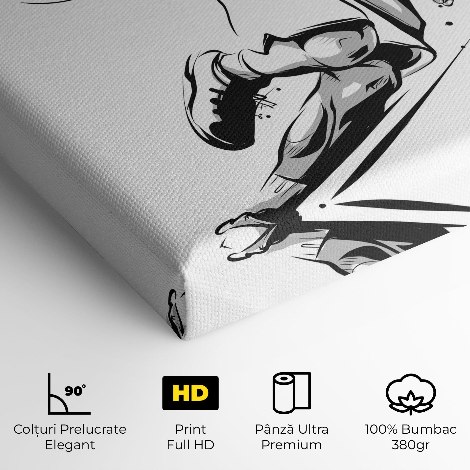 Tablou Canvas Basketball Player Line mockup 4