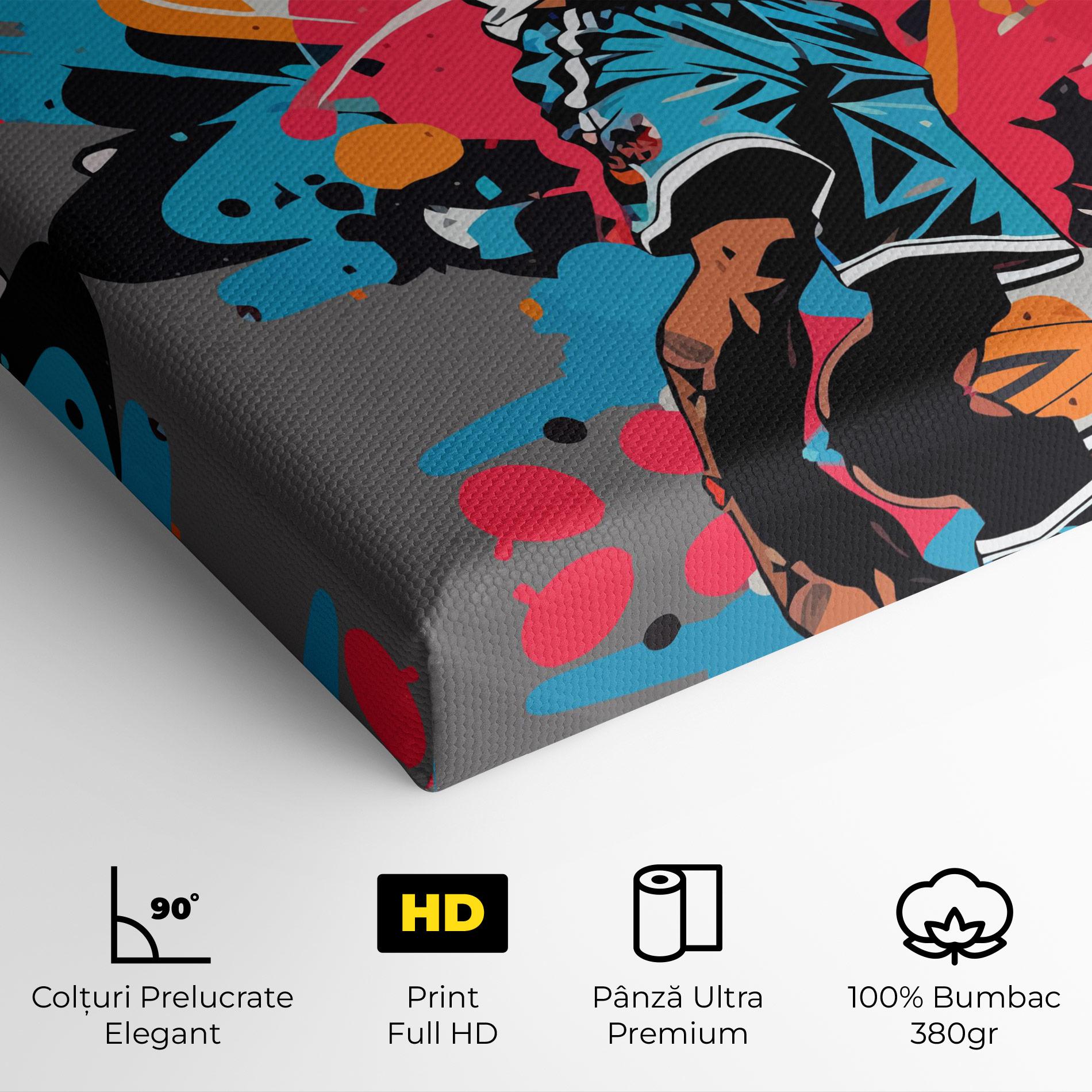 Tablou Canvas Blue Red Basket mockup 4