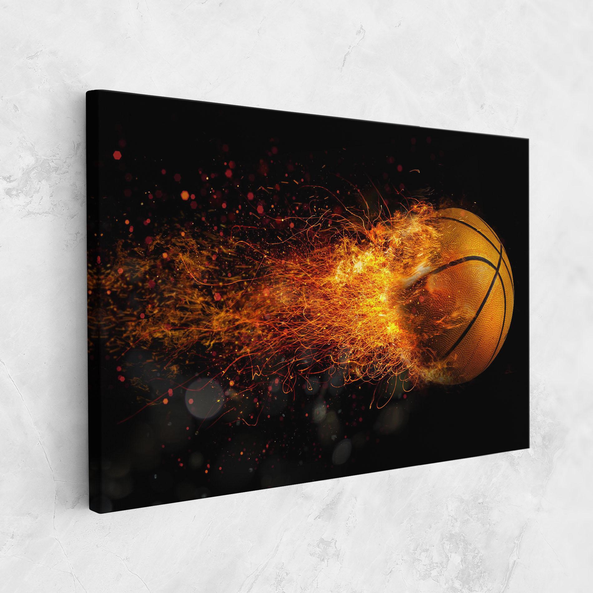 Tablou Canvas Basket Ball Flame mockup 1