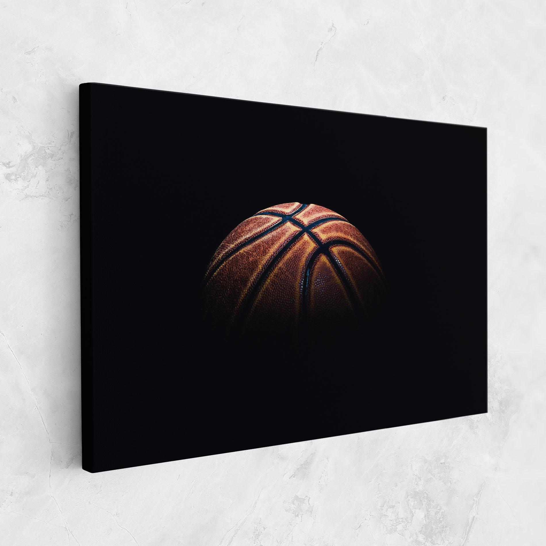 Tablou Canvas Basketball Ball In Dark mockup 1