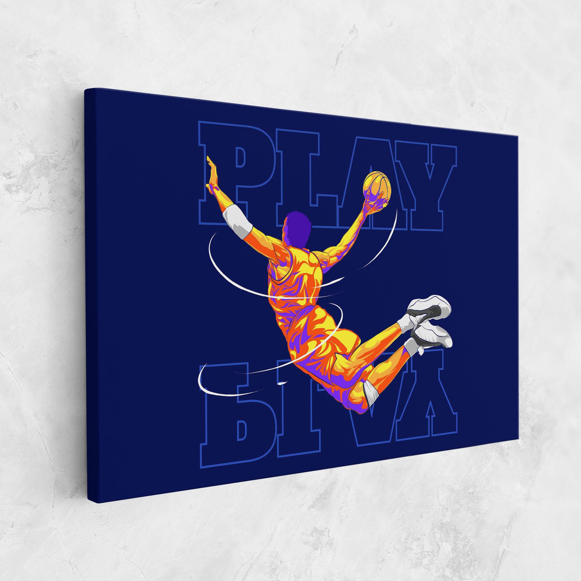 Tablou Canvas Basketball Blue mockup 1