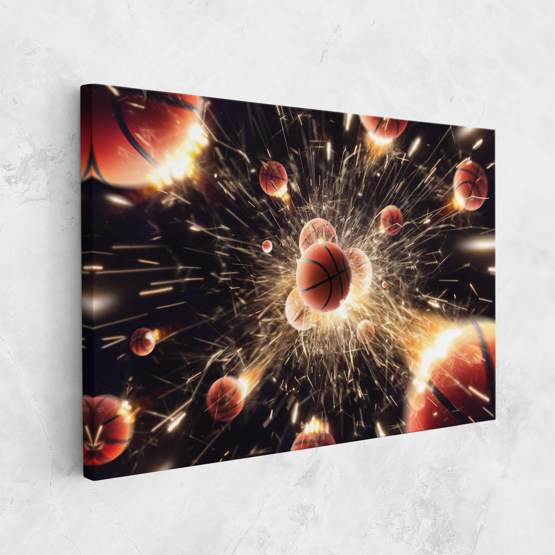 Tablou Canvas Basketball Explosion mockup 1