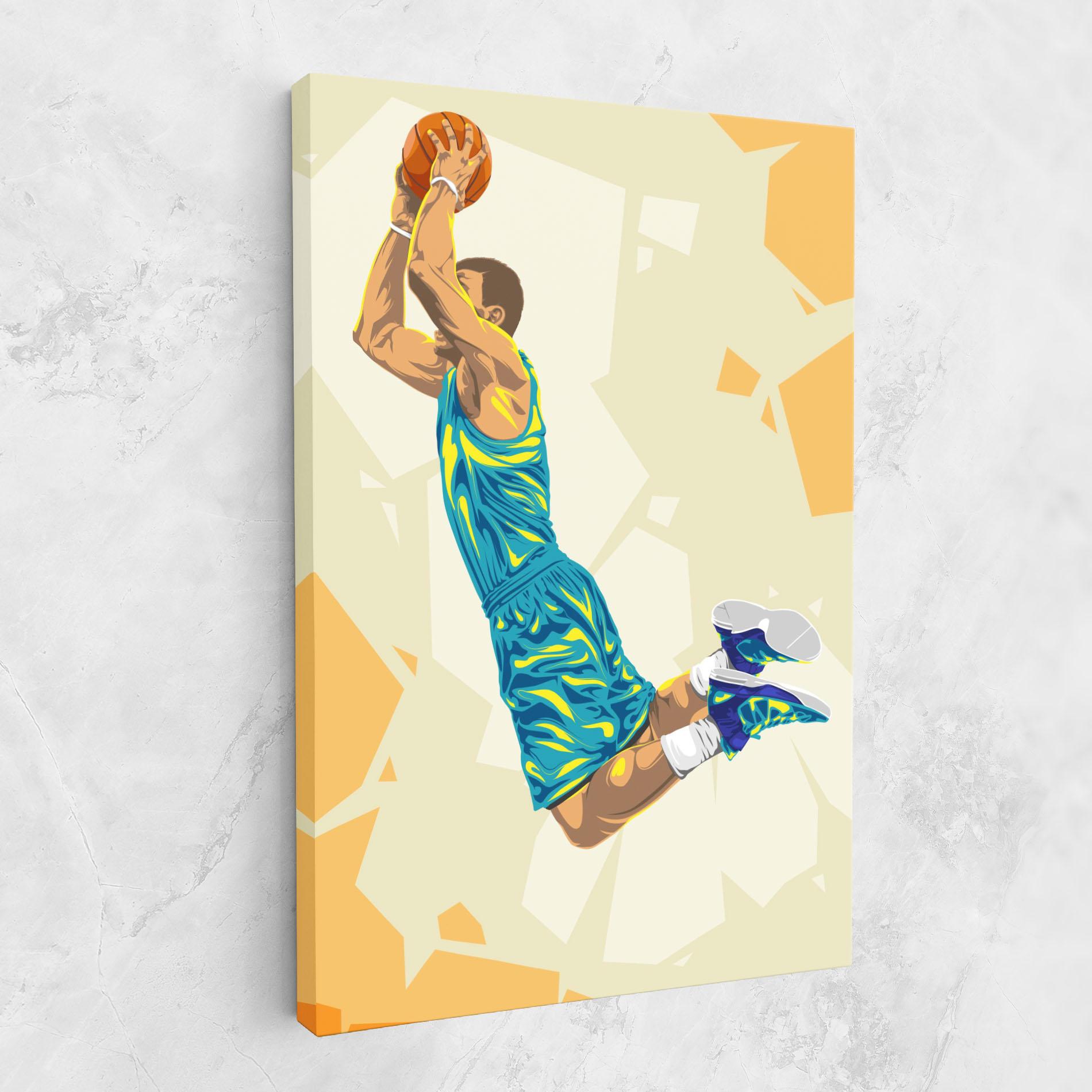 Tablou Canvas Basketball Dunk Pose mockup 1