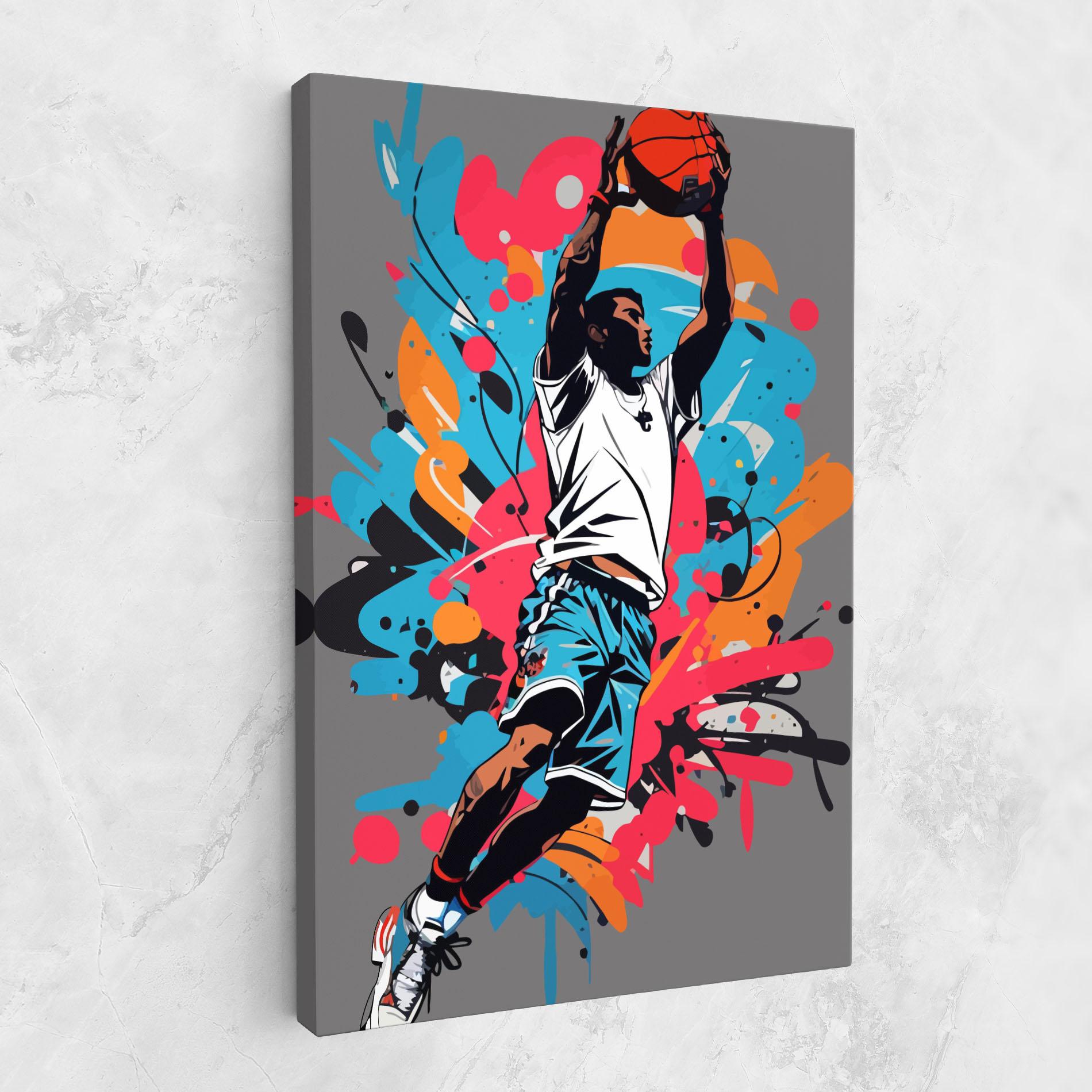 Tablou Canvas Blue Red Basket mockup 1