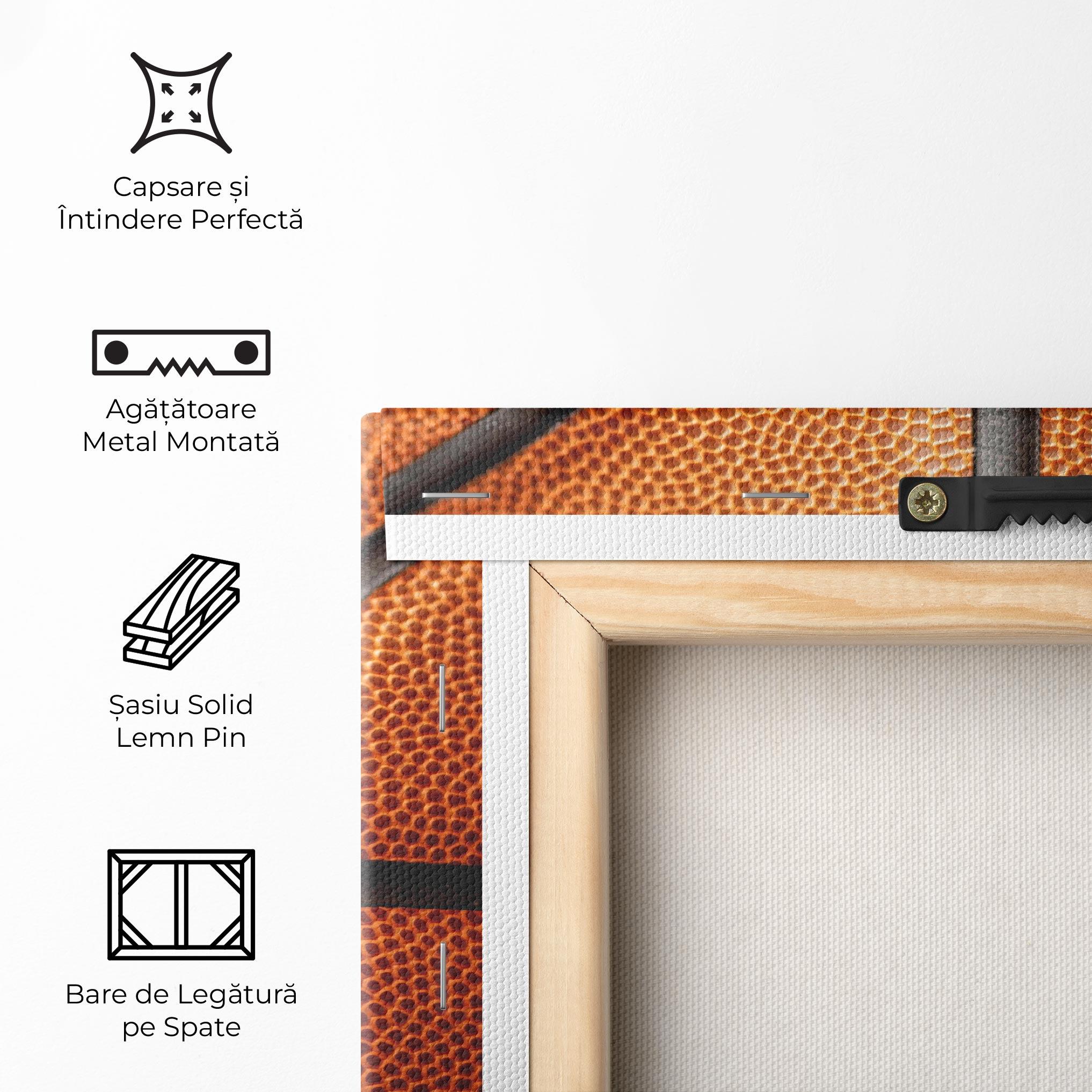 Tablou Canvas Close Up Leather Basketball mockup 5
