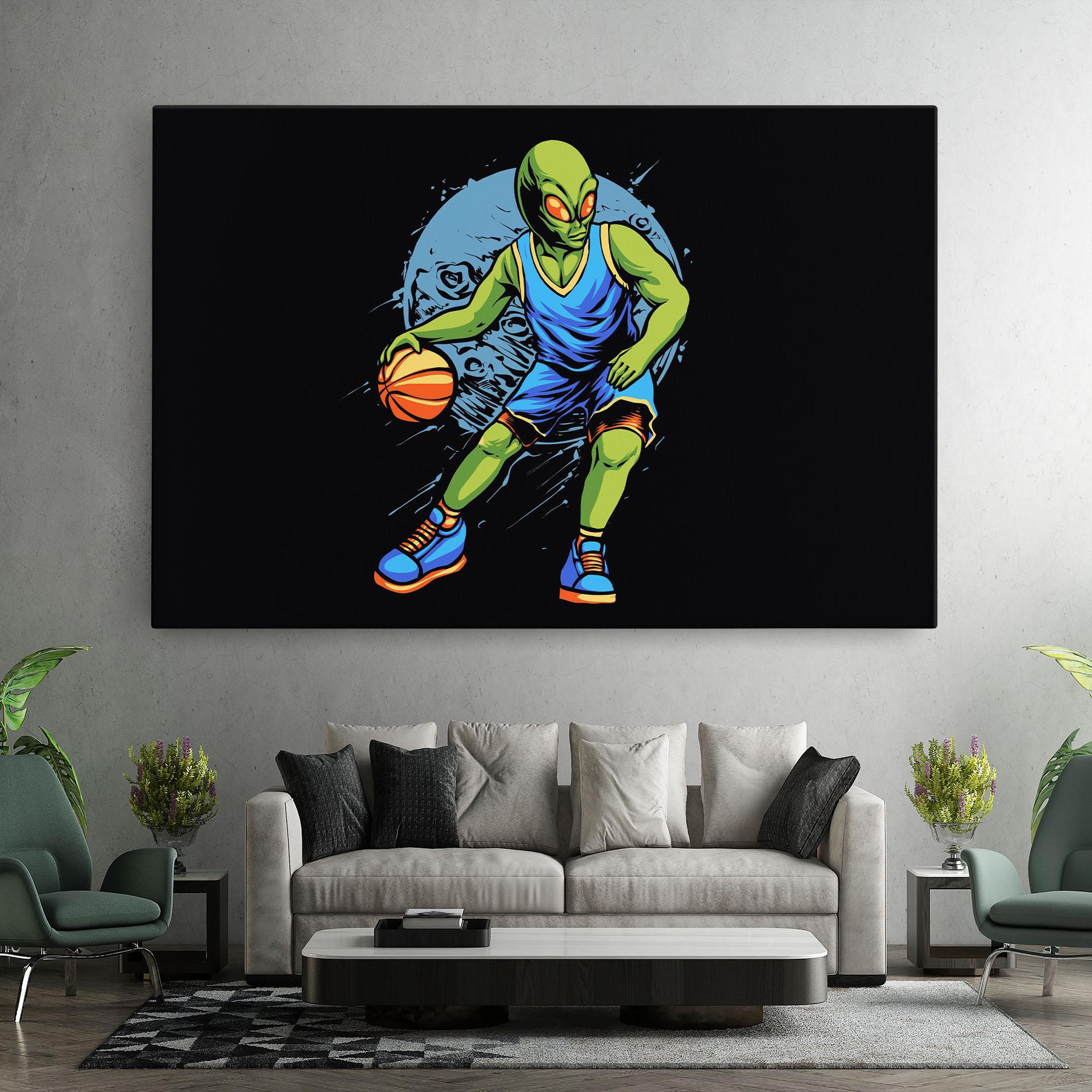 Tablou Canvas Alien Basketball mockup 7