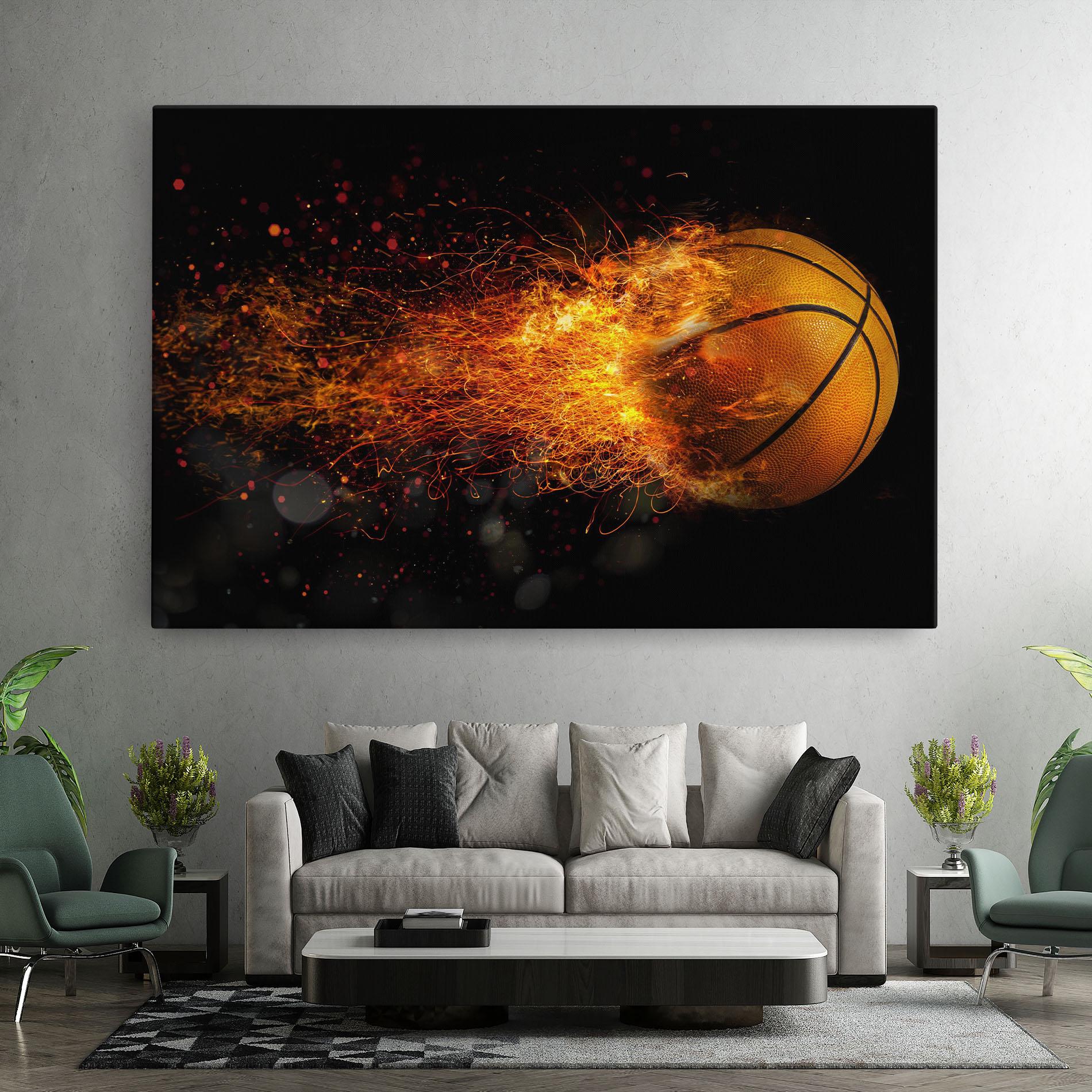 Tablou Canvas Basket Ball Flame mockup 7