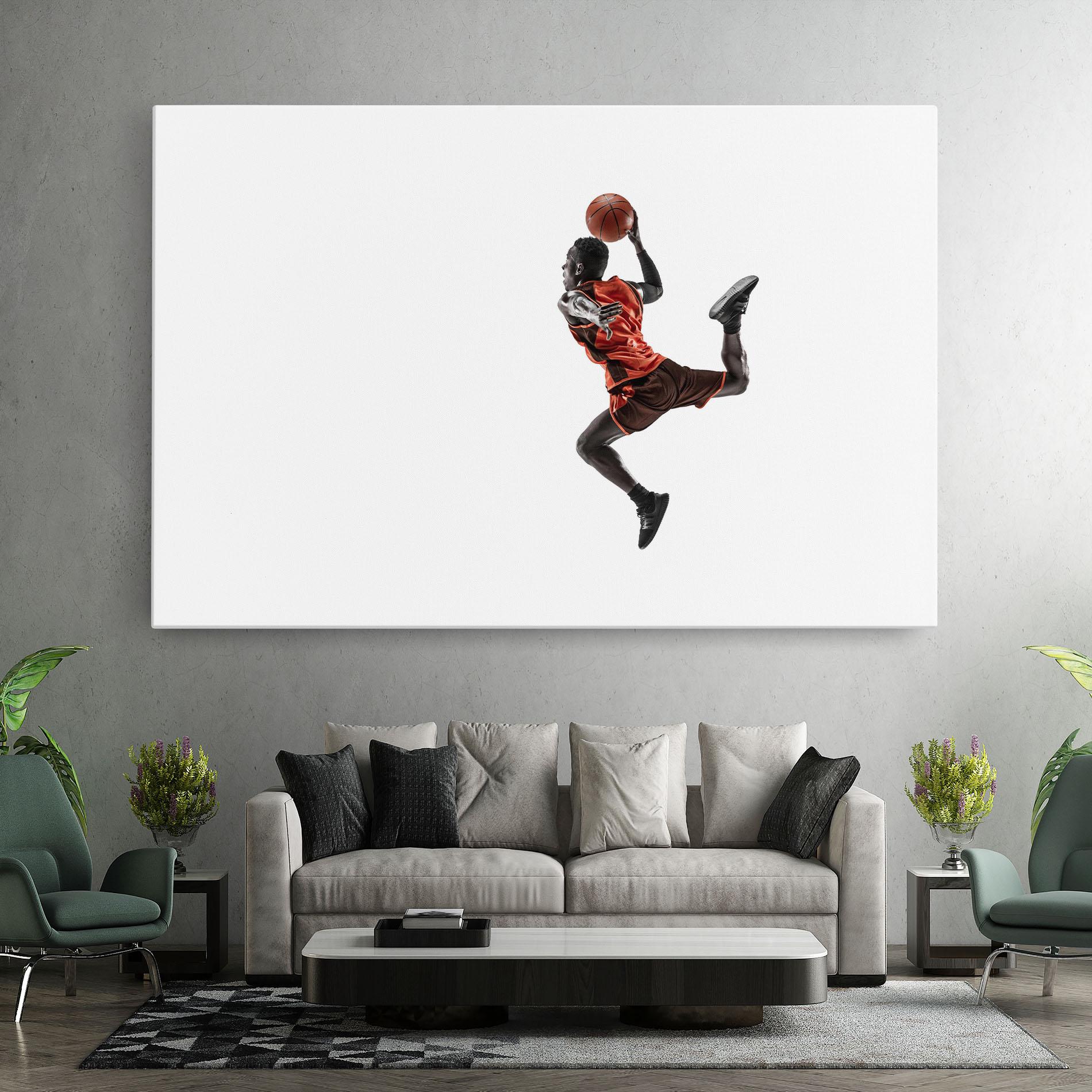 Tablou Canvas Basketball Player Flying mockup 7