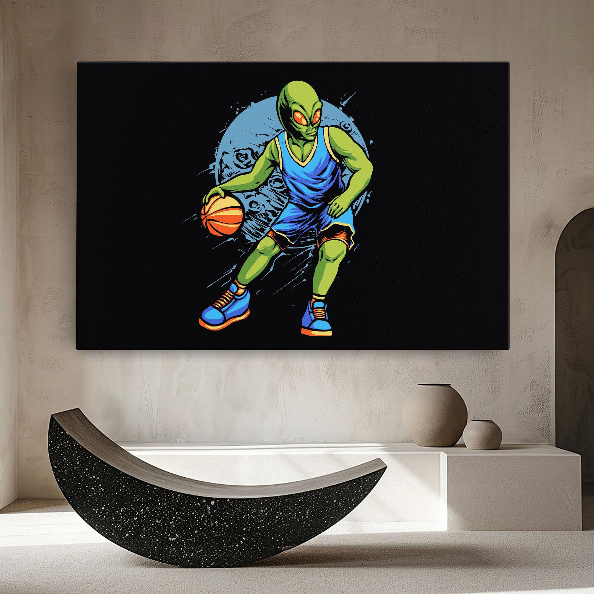 Tablou Canvas Alien Basketball mockup 8