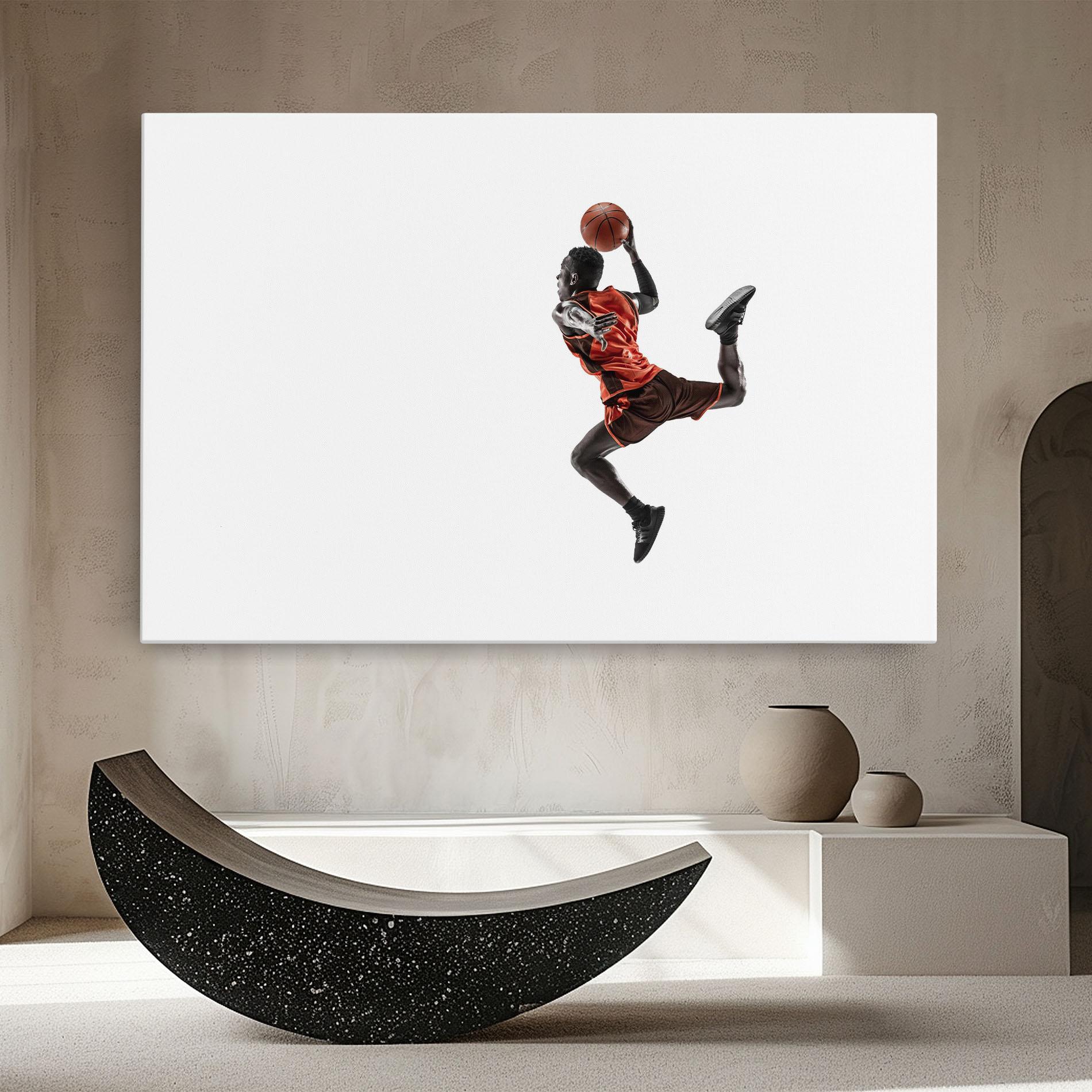 Tablou Canvas Basketball Player Flying mockup 8