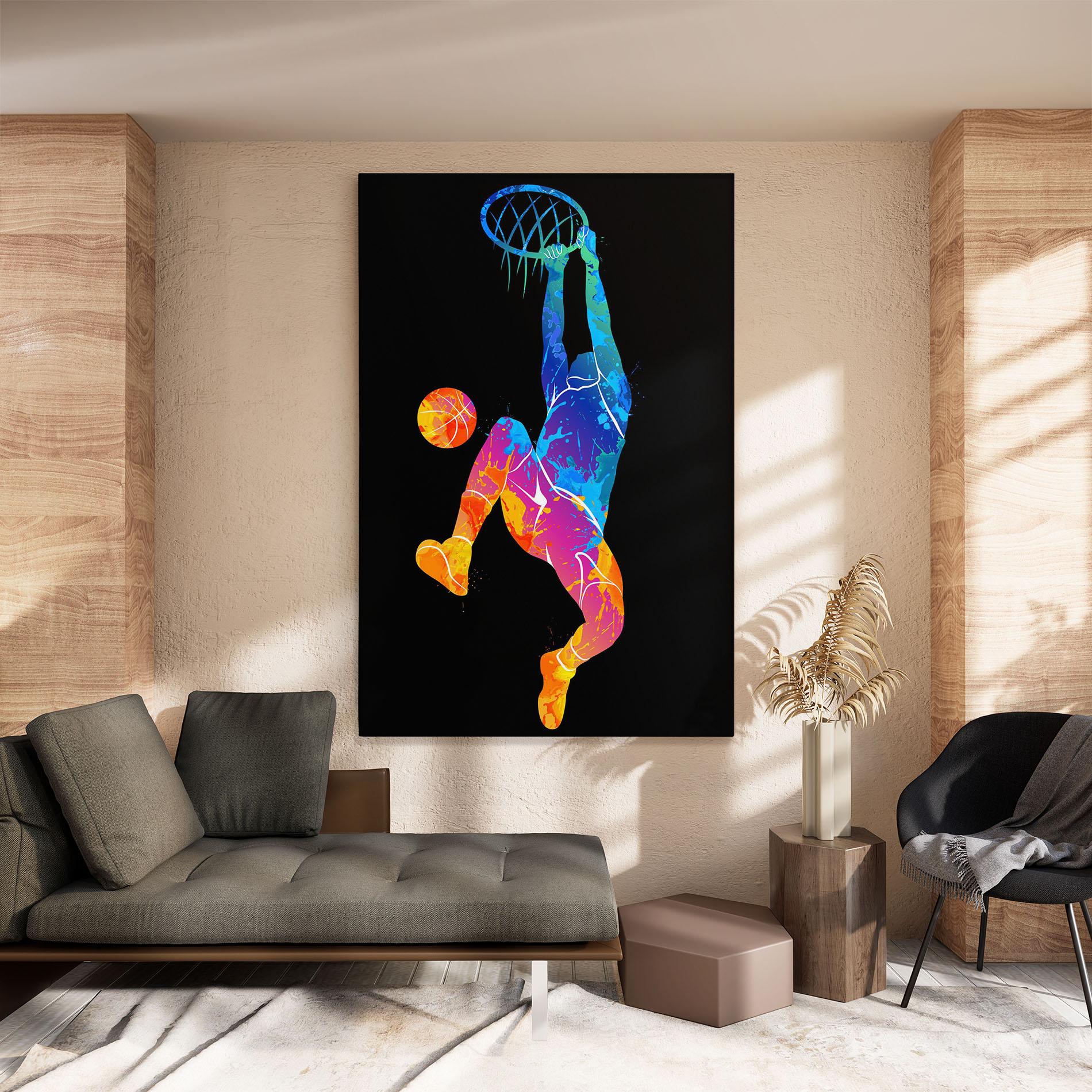 Tablou Canvas Blue Basket Hoop mockup 8