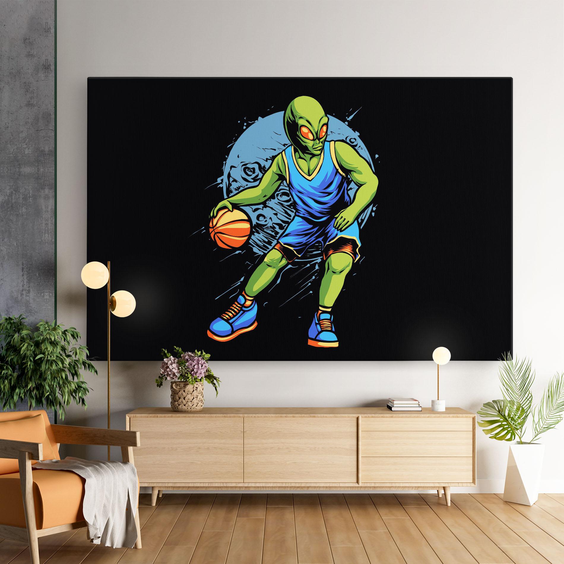 Tablou Canvas Alien Basketball mockup 9