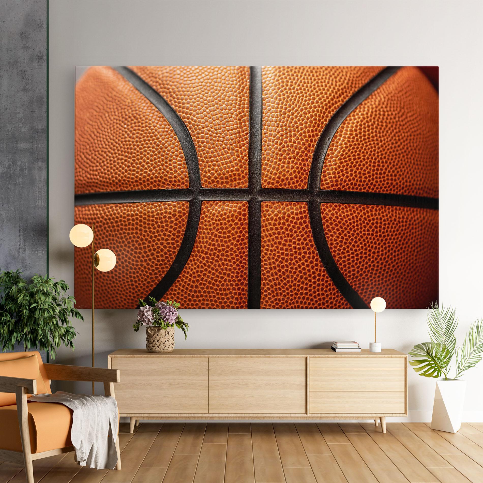 Tablou Canvas Close Up Leather Basketball mockup 9