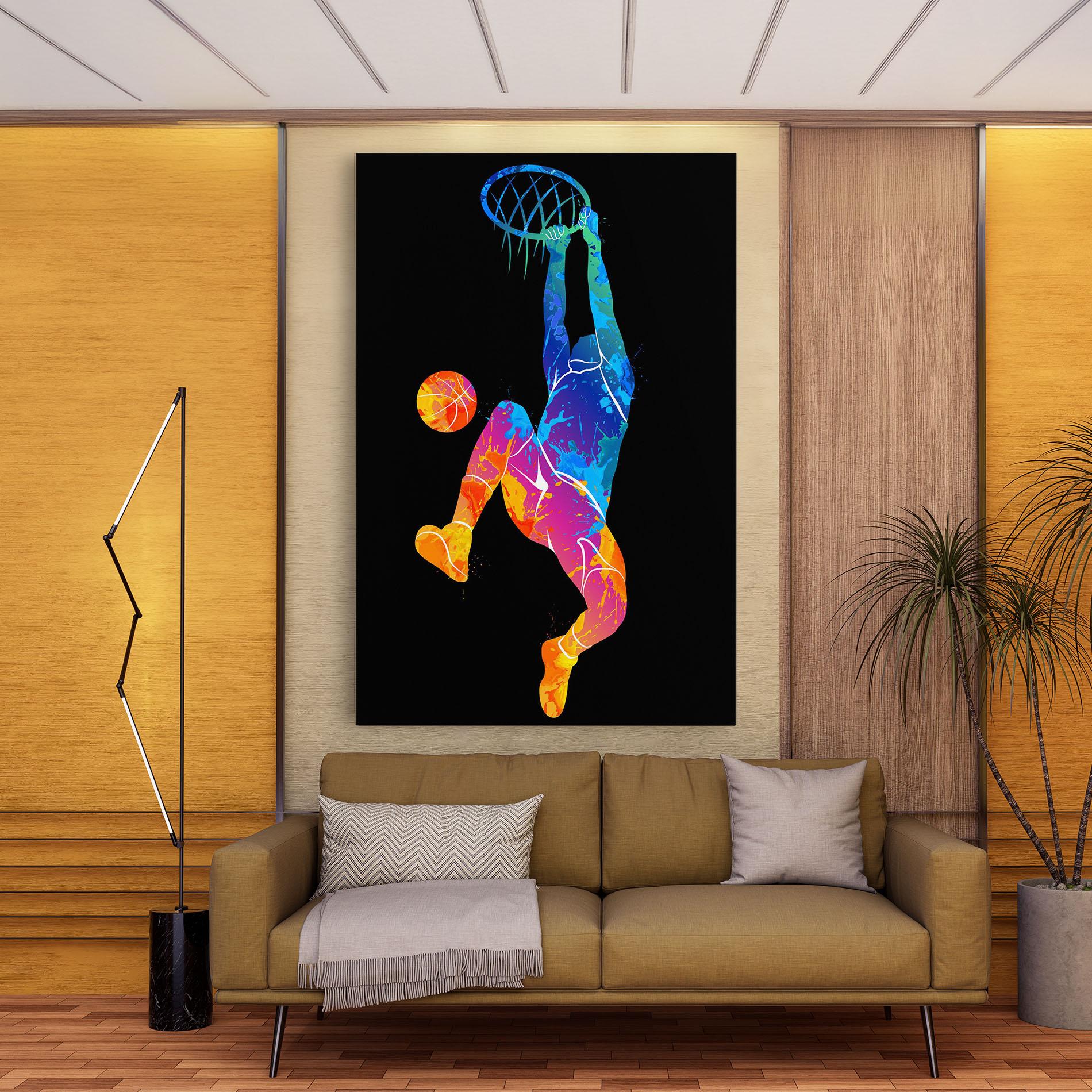 Tablou Canvas Blue Basket Hoop mockup 9