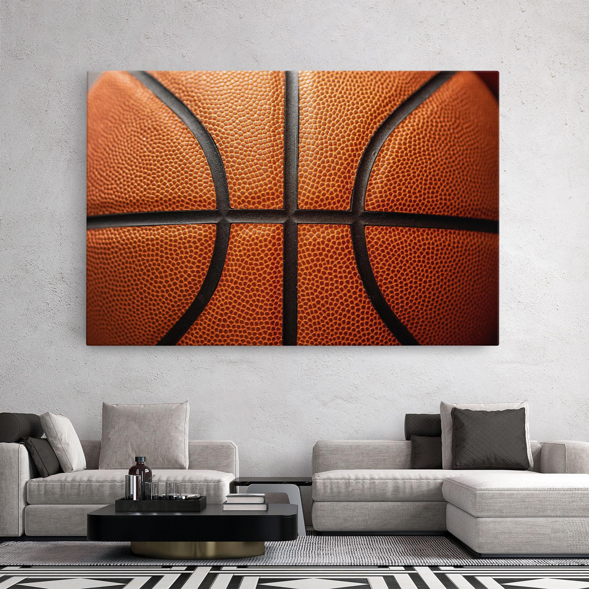 Tablou Canvas Close Up Leather Basketball mockup 2