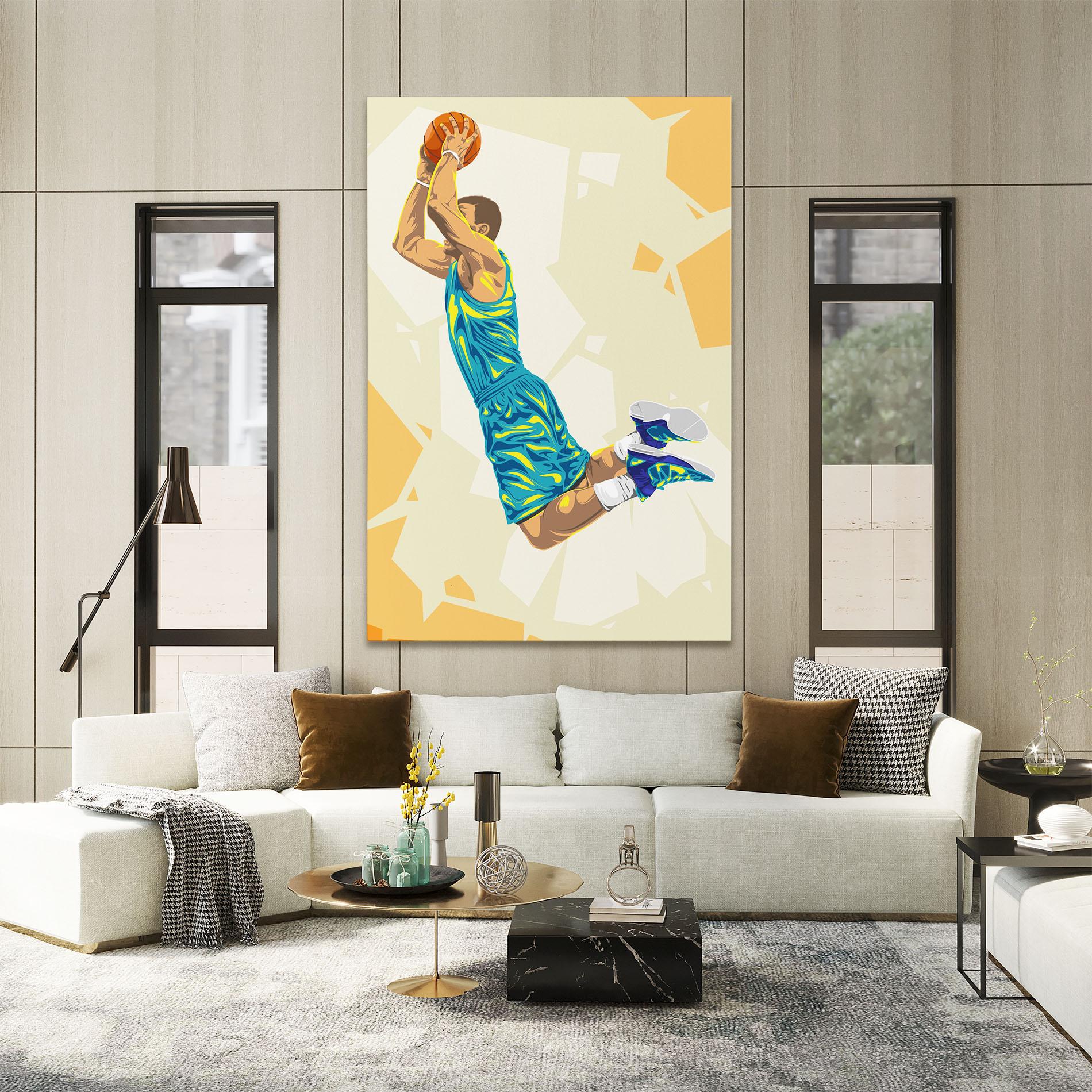 Tablou Canvas Basketball Dunk Pose mockup 2