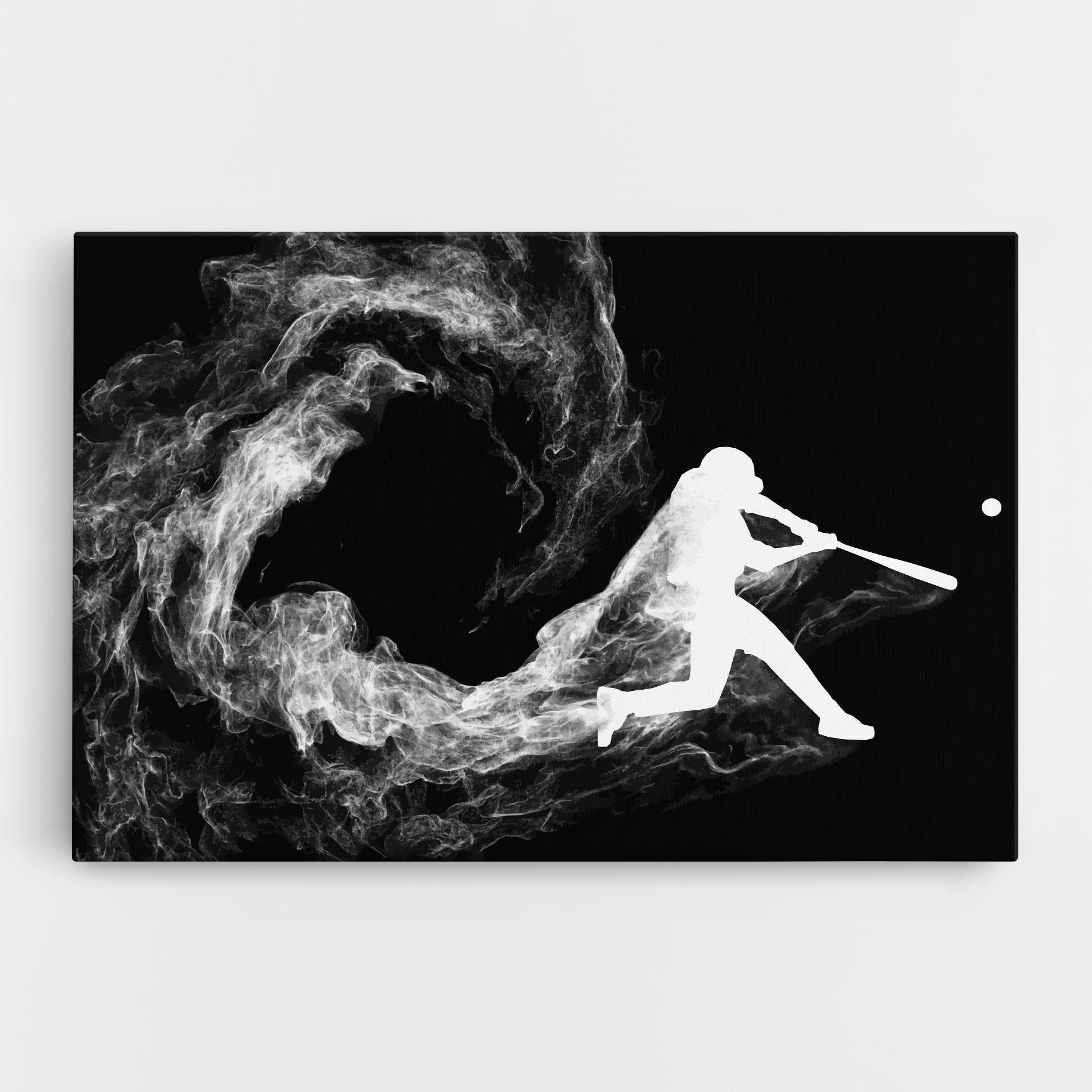 Tablou Canvas Baseball Smoke mockup 0