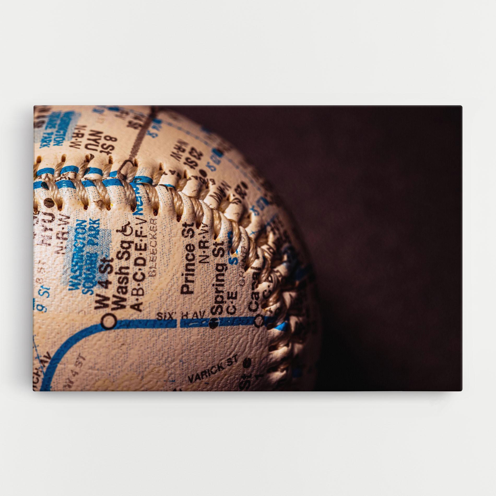 Tablou Canvas Blue Text Baseball Ball mockup 0