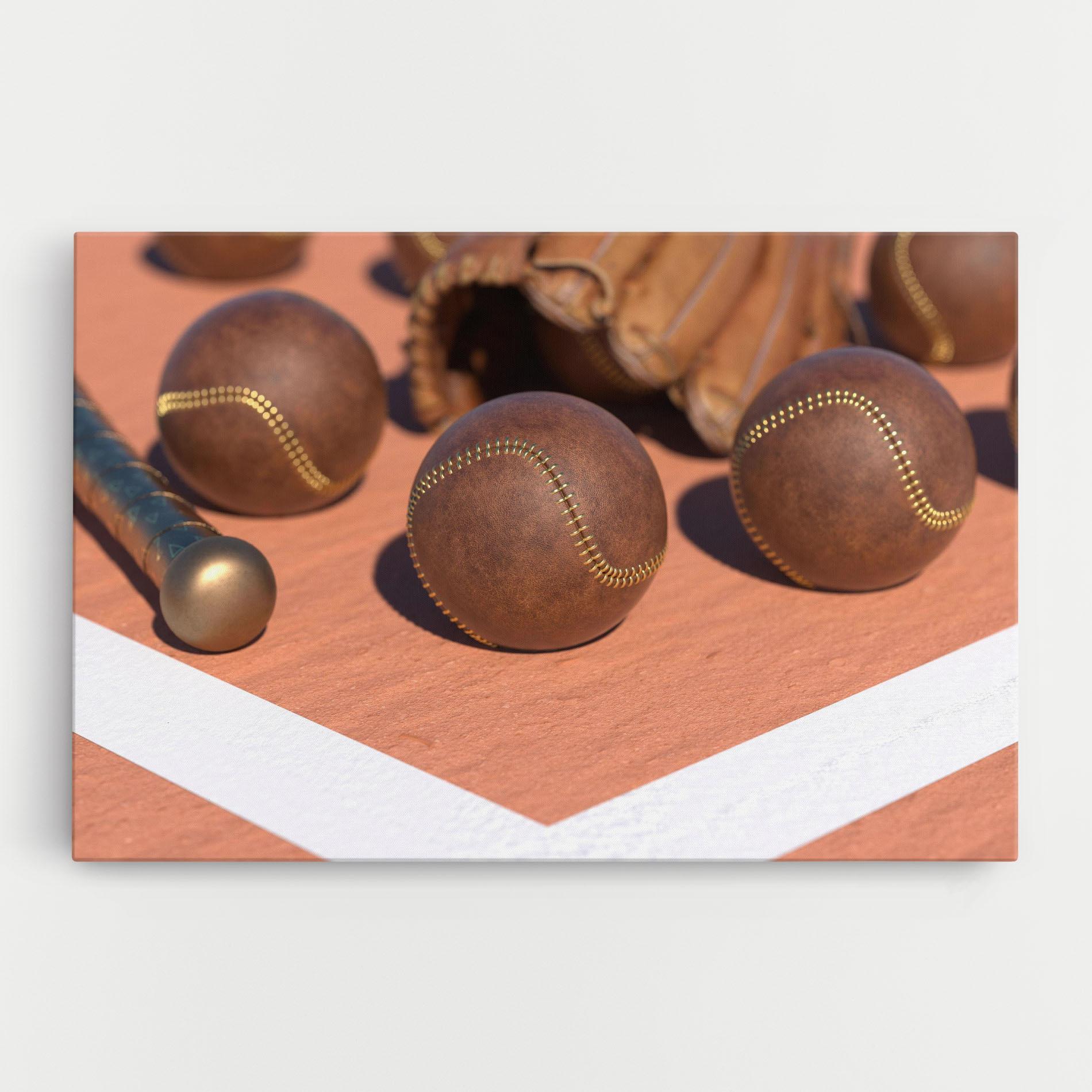 Tablou Canvas Brown Baseball Ball mockup 0