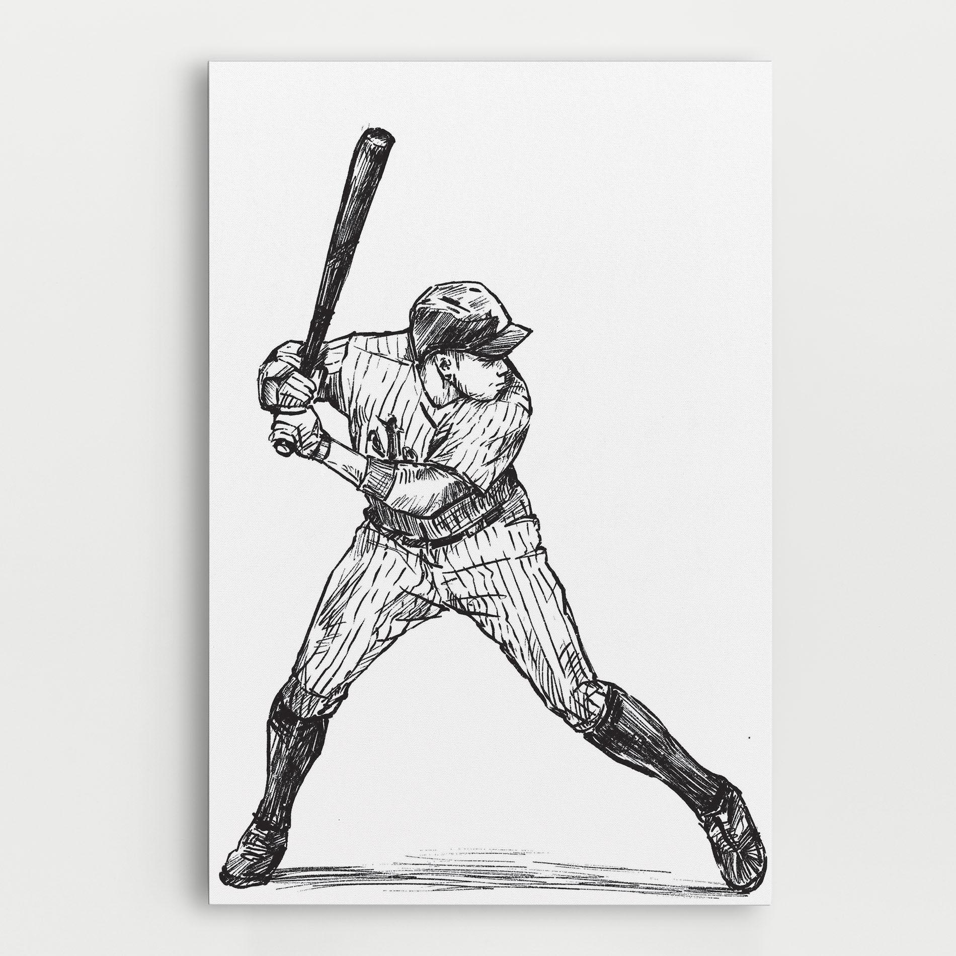 Tablou Canvas Baseball Play mockup 0
