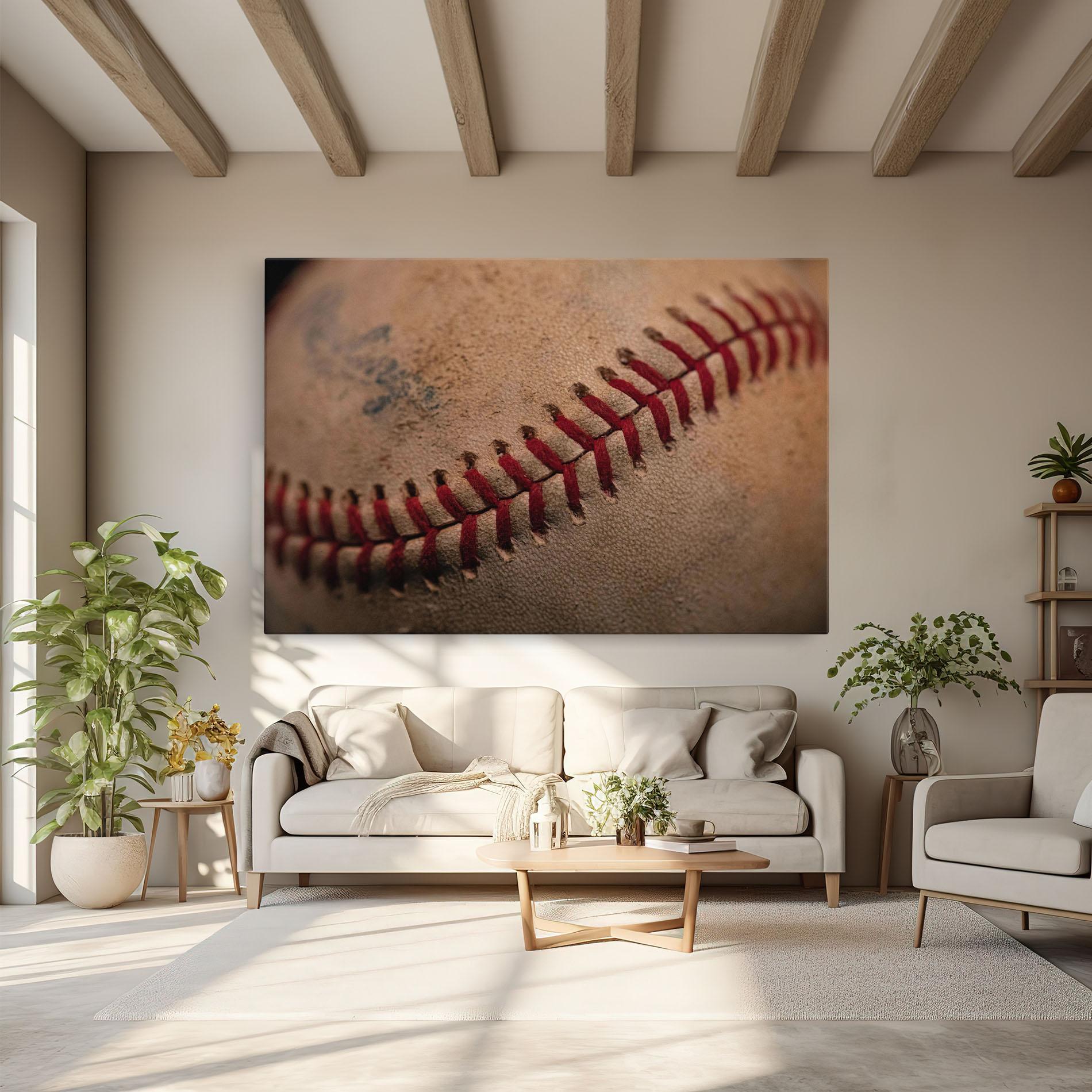 Tablou Canvas Baseball Ball Close Up mockup 6
