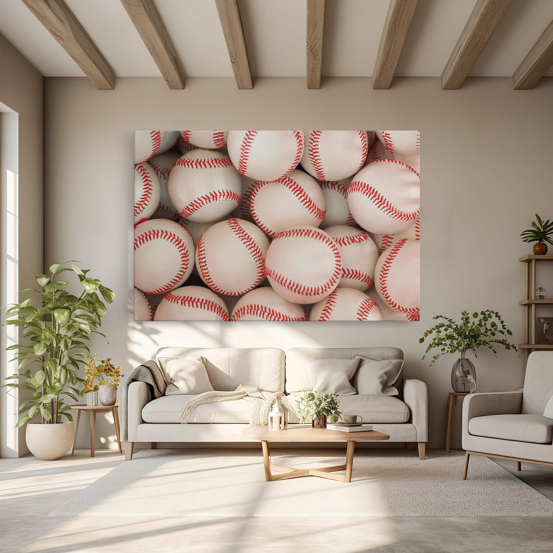 Tablou Canvas Baseball Balls Stack mockup 6