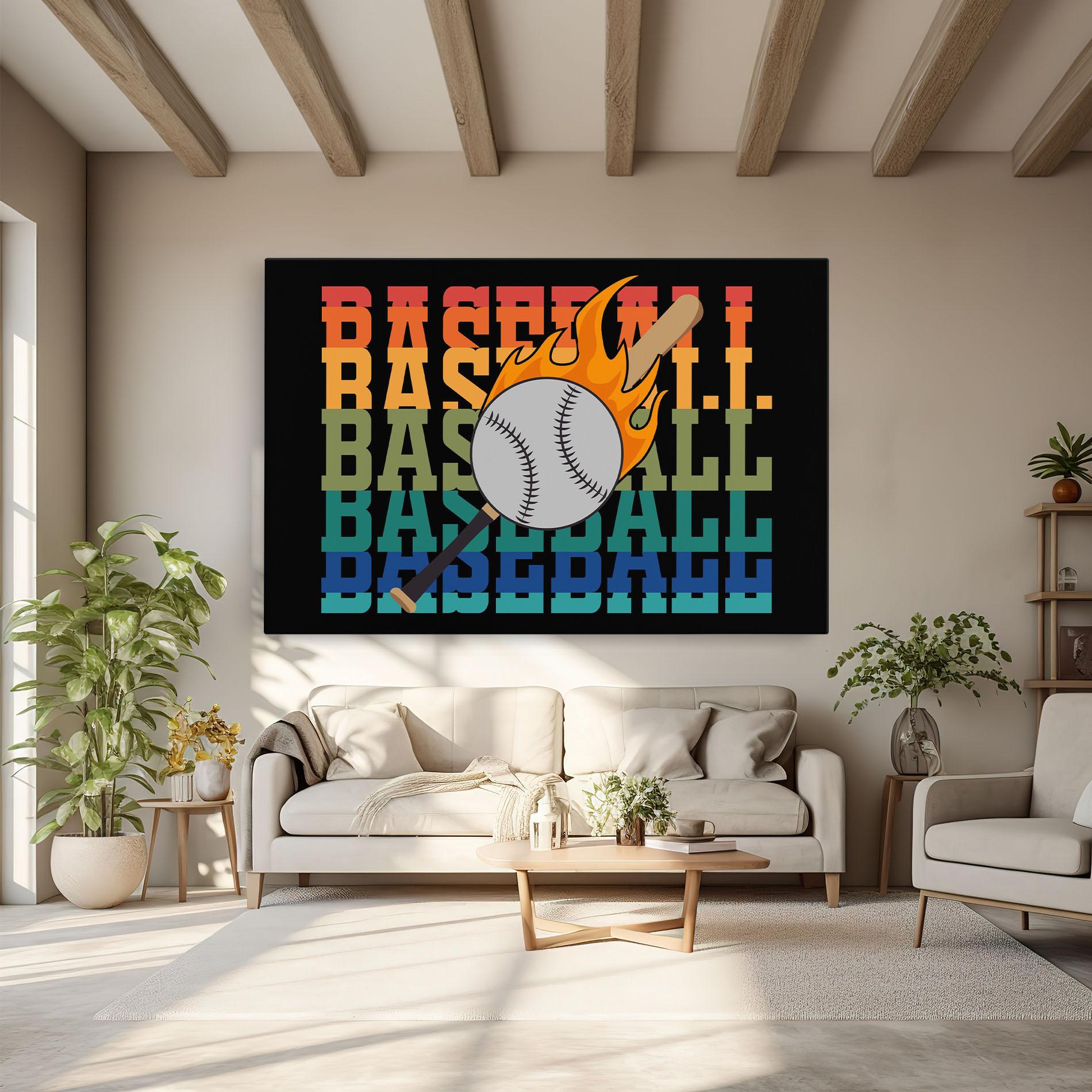 Tablou Canvas Baseball Color mockup 6