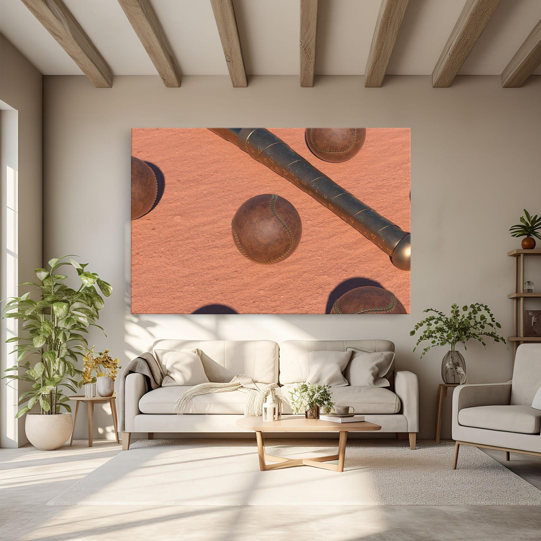 Tablou Canvas Baseball Set On Send mockup 6