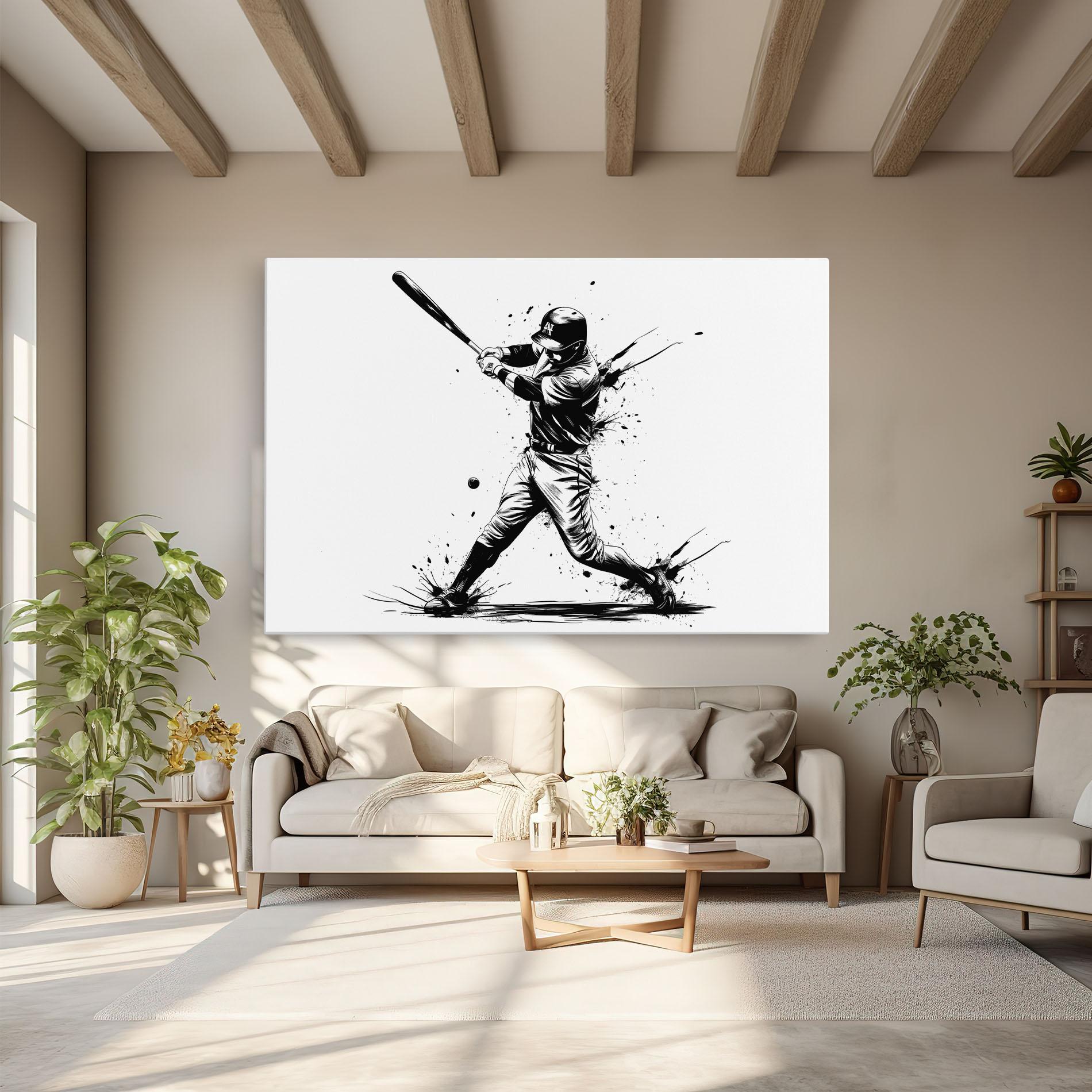 Tablou Canvas Baseball Splash mockup 6