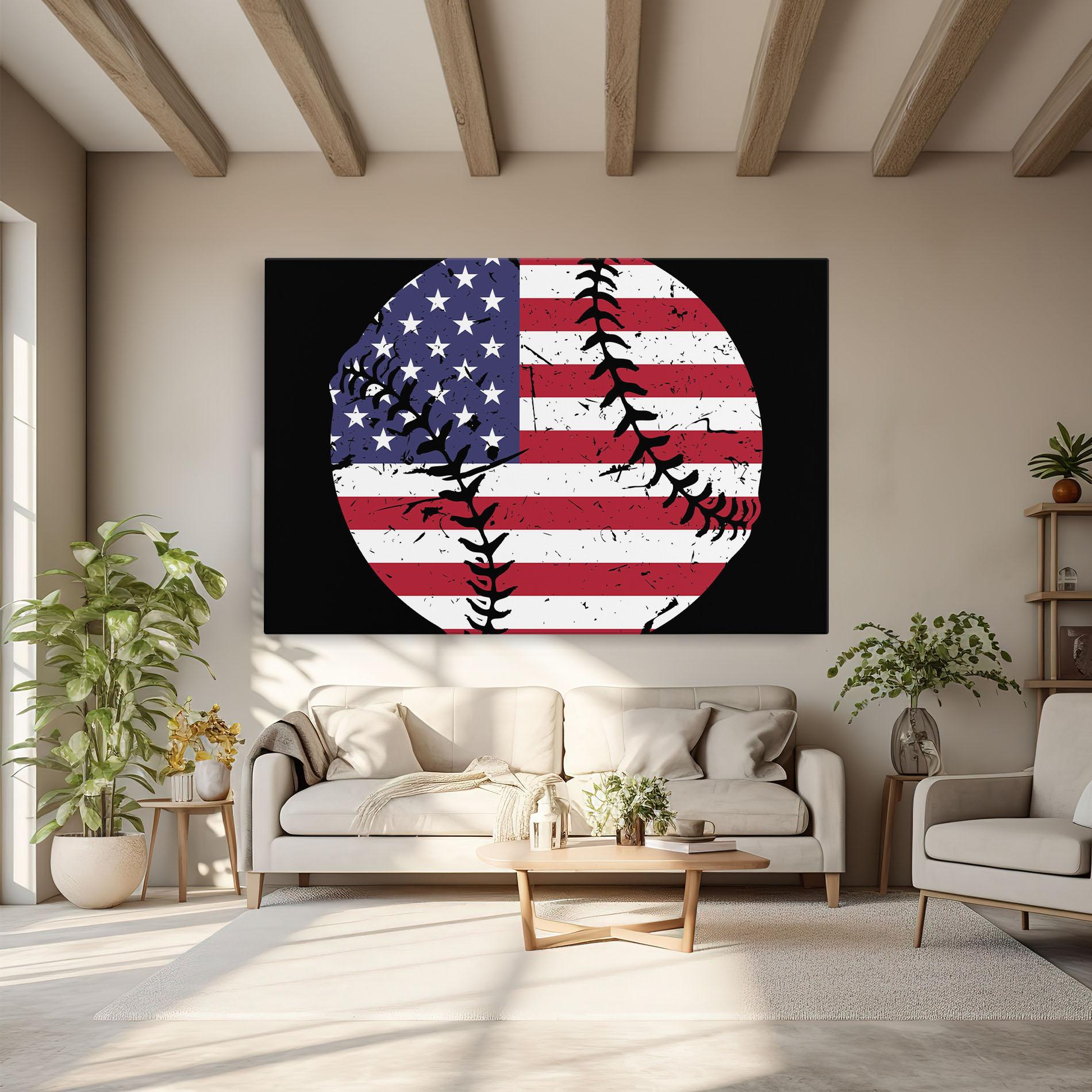 Tablou Canvas Baseball Usa mockup 6