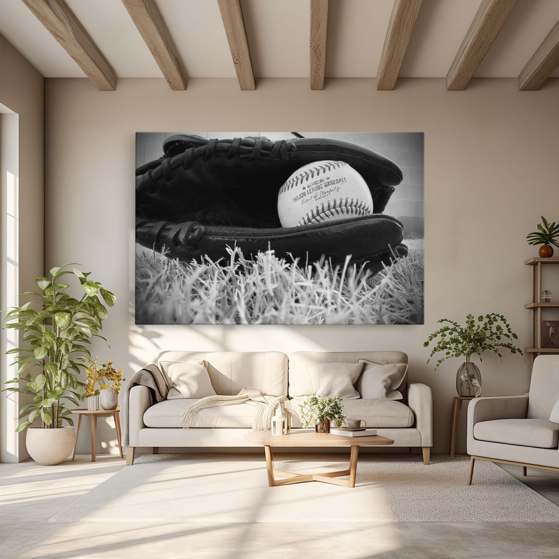 Tablou Canvas Black Baseball Glove mockup 6