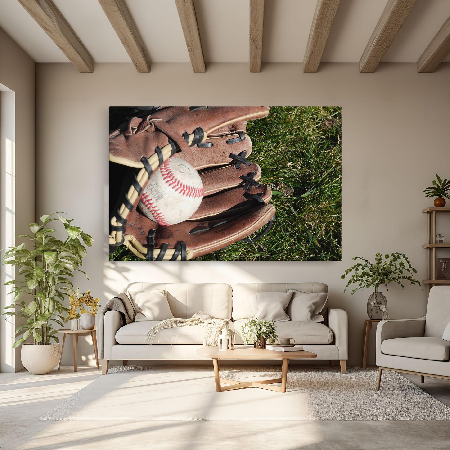 Tablou Canvas Brown Baseball Glove mockup 6