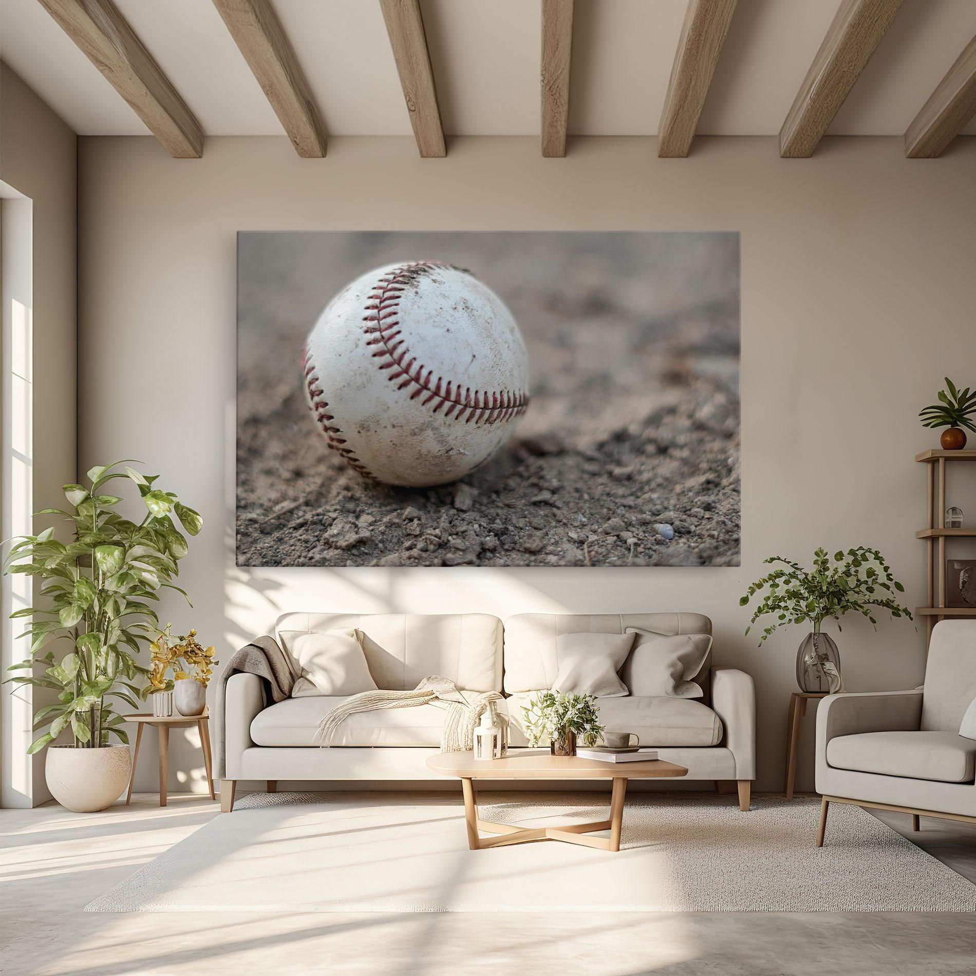 Tablou Canvas Dusty Baseball Ball mockup 6