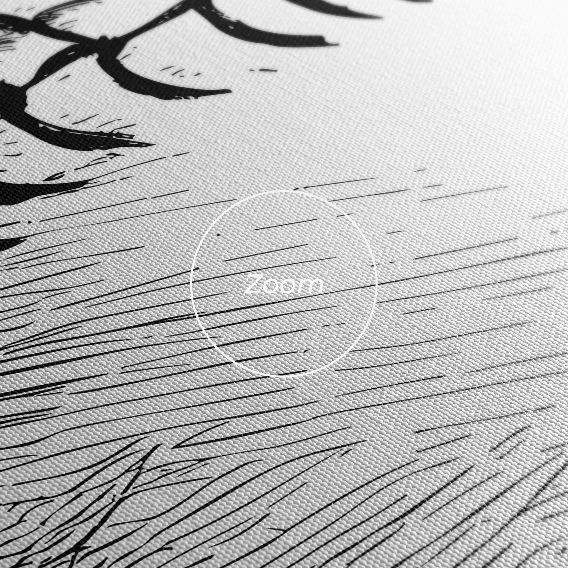 Tablou Canvas Baseball Black Line mockup 3