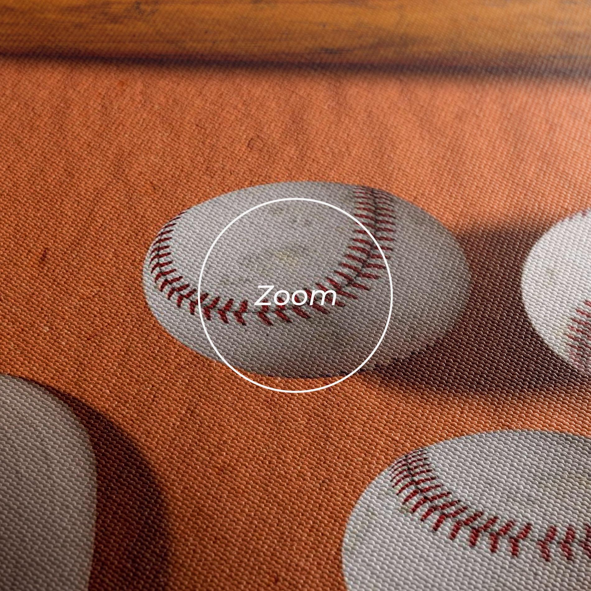 Tablou Canvas Baseball Set On Orange mockup 3