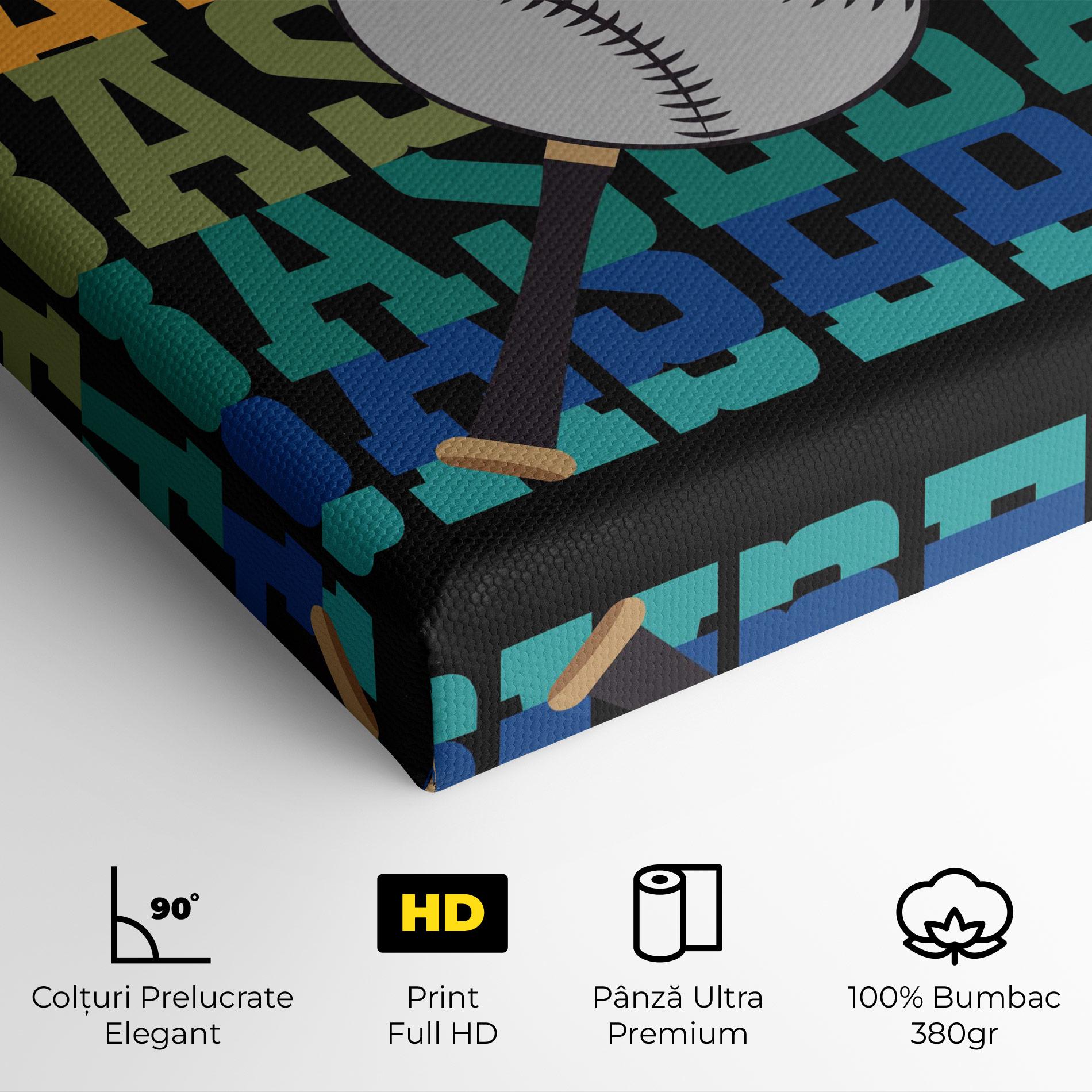 Tablou Canvas Baseball Color mockup 4