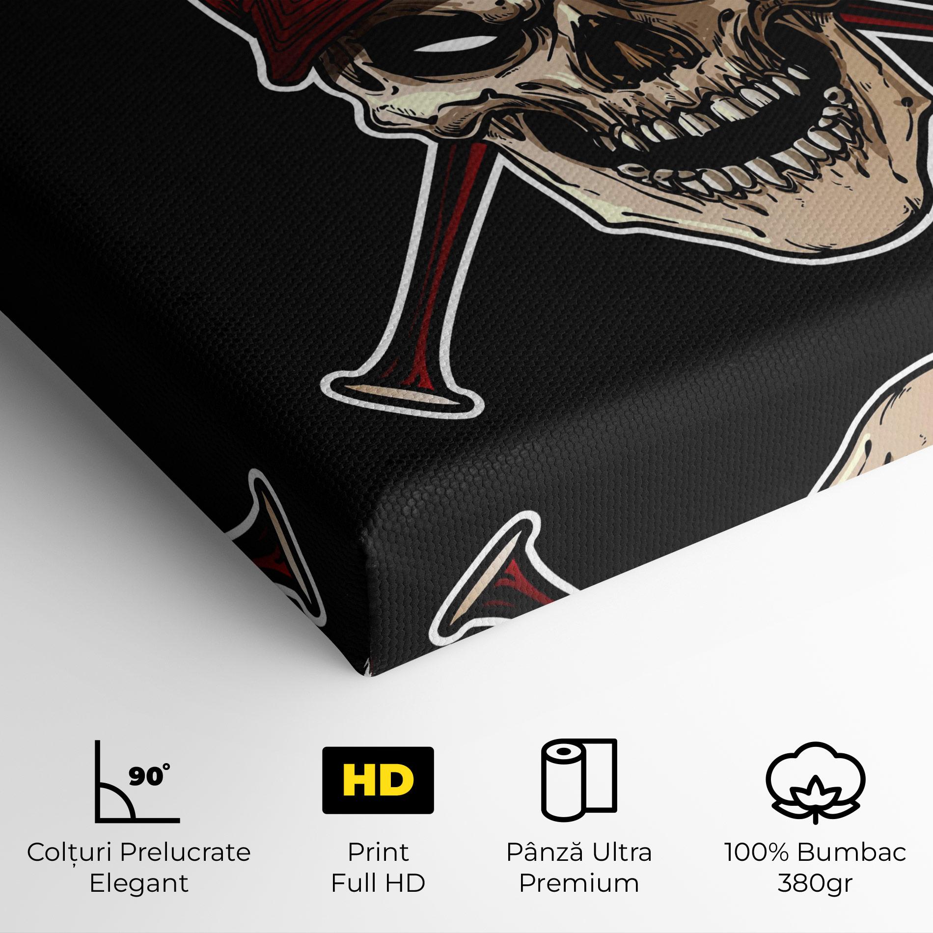 Tablou Canvas Baseball Skull mockup 4