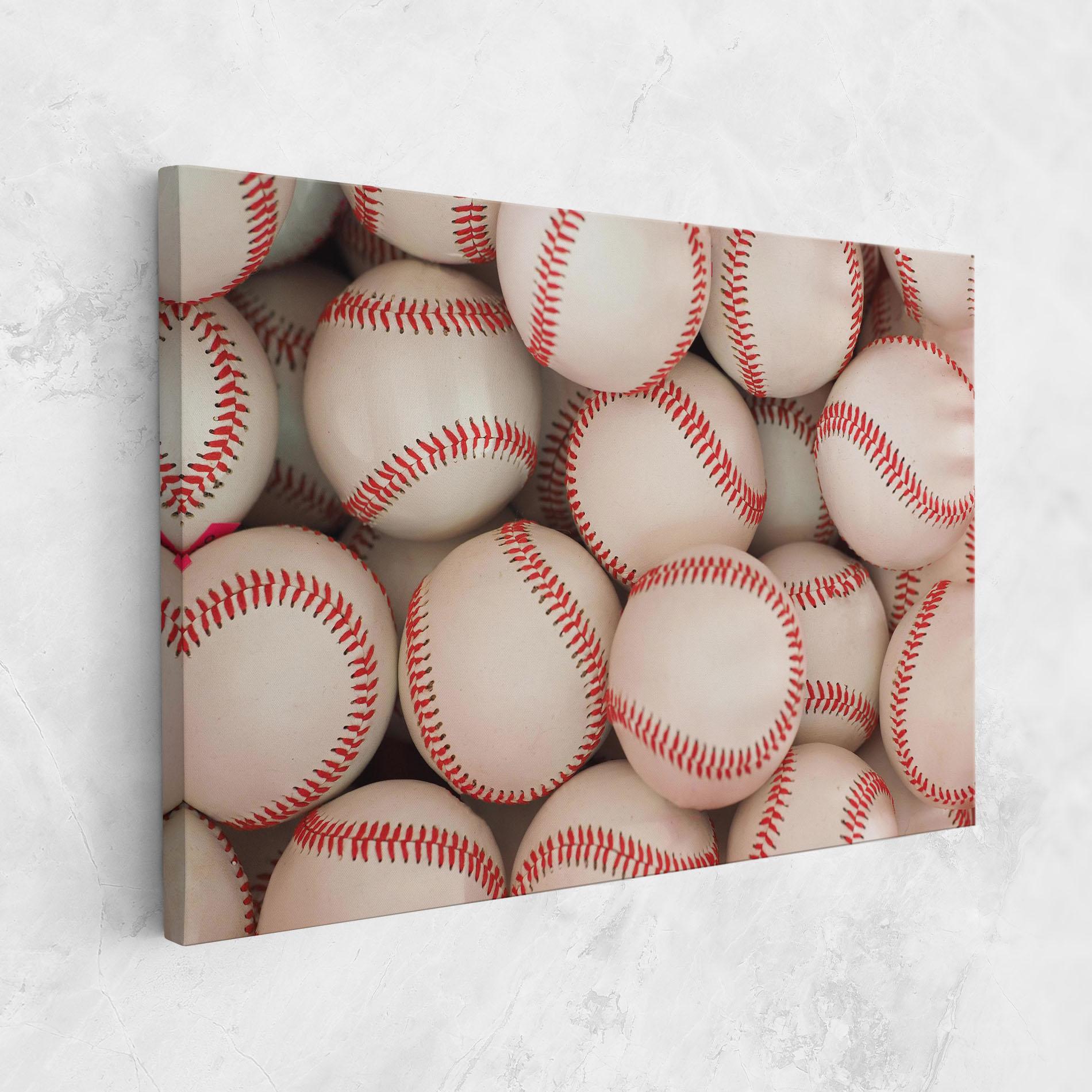 Tablou Canvas Baseball Balls Stack mockup 1