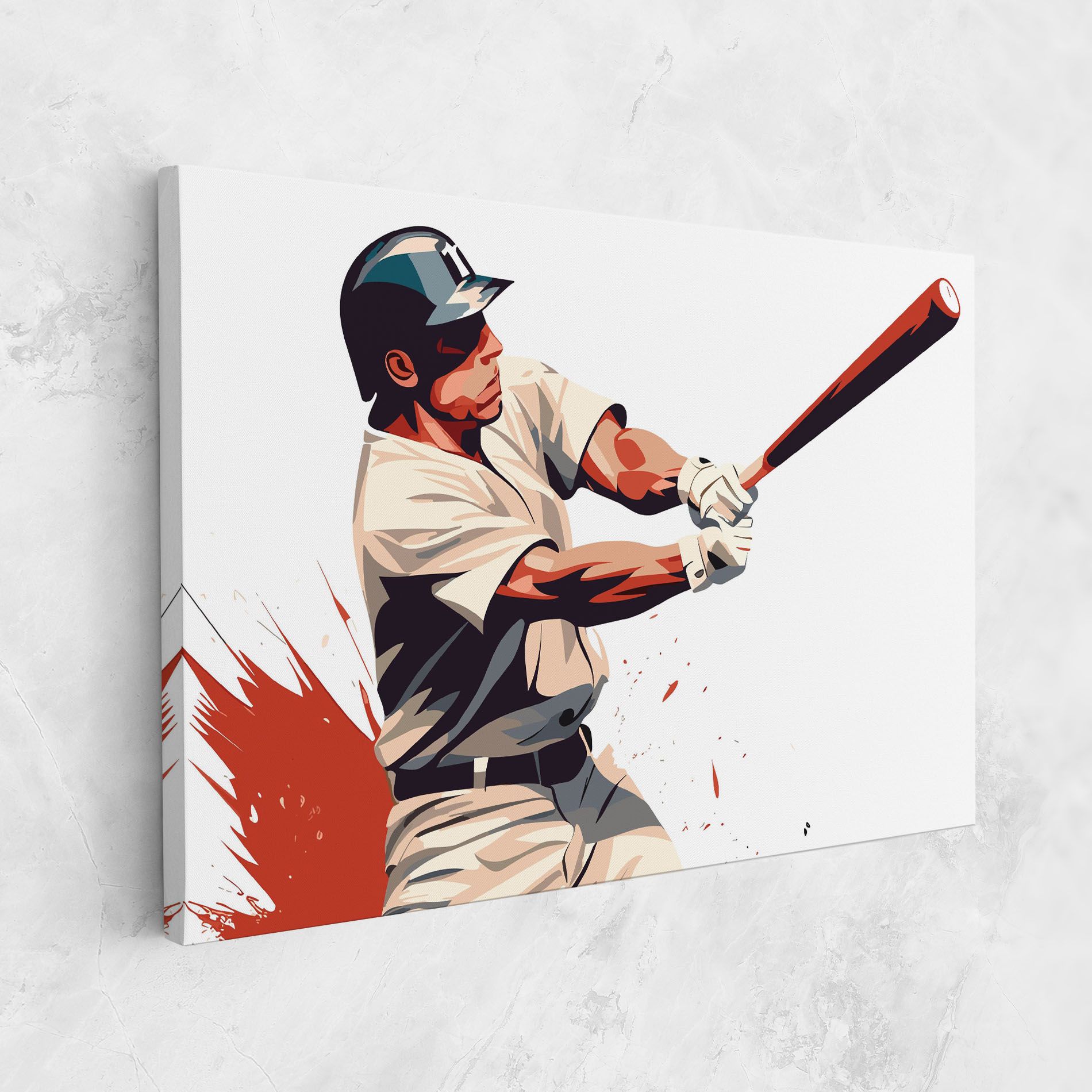 Baseball Red Art mockup 1